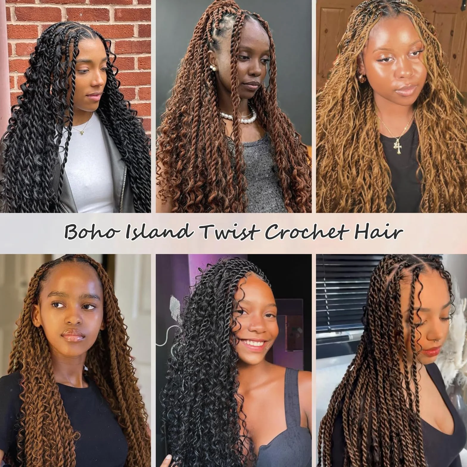 Goddess Boho Box Braids Crochet Hair 18 Inch 8 Packs Pre Looped Water Wave Hair Extension for Women