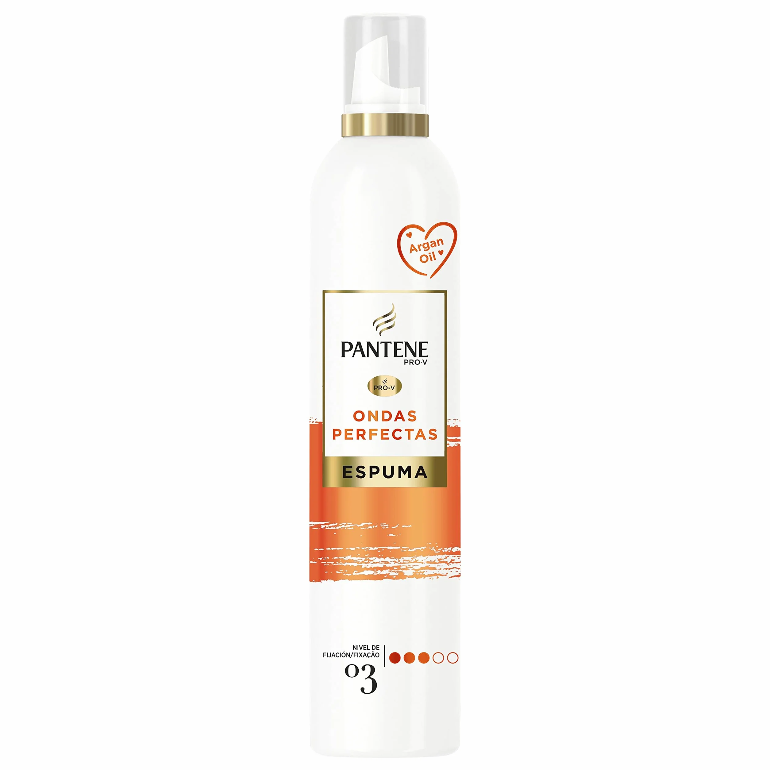 Pantene Pro-V Espuma Ondas Perfectas Nutritiva Protectora Calor Aceite Argán 300 ml