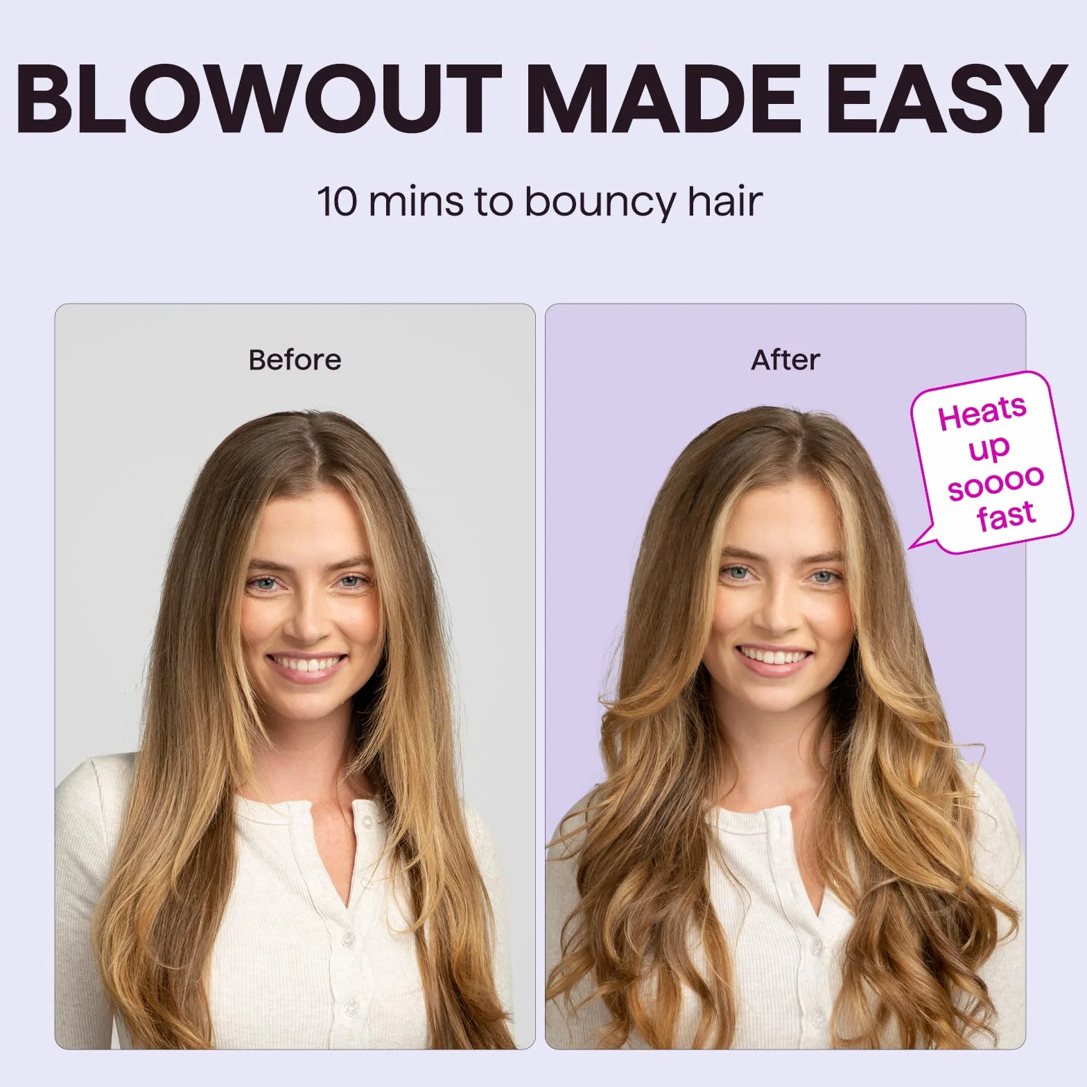 Wavytalk Thermal Brush 38mm, Cepillo Termico Redondo Electrico Rizador De Pelo, Tecnología Iónica Para Cabello Más Liso, Menos Dañola, 5 Ajustes De Temperatura, Blowout Boost, Rosa Sakura