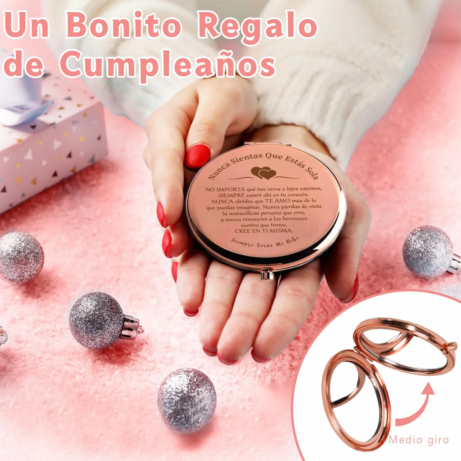 VivaJoy Regalos para Chicas de 18 años - Regalo de cumpleaños para Hija con Espejo Compacto
