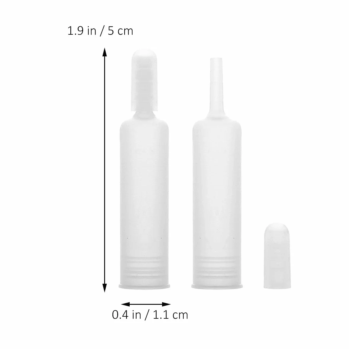 FOMIYES Tapón Dosificador para Ampollas de Plástico 1ml Cubierta Gotero Botellas Aceite Esencial Suero