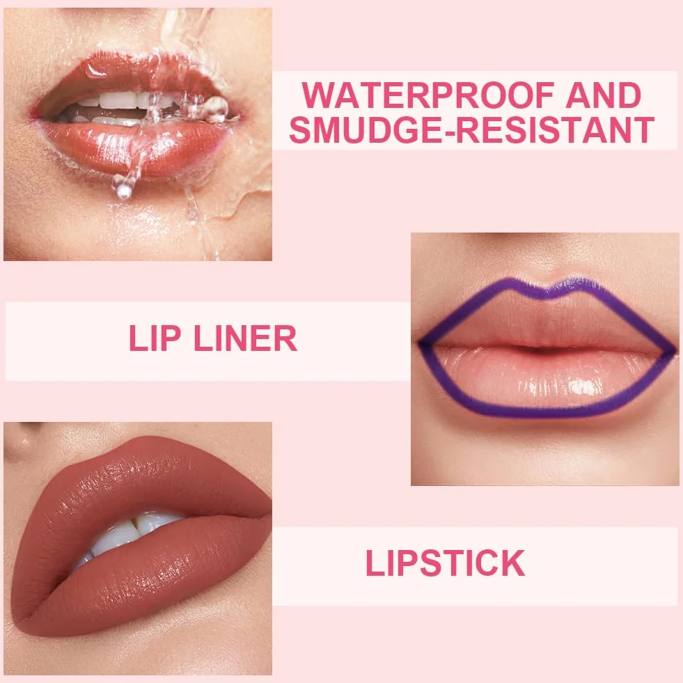 Lip Stain Peel Off, 5 Colores Tinte Permanente de Labios de Larga Duración, Maquillaje Labial