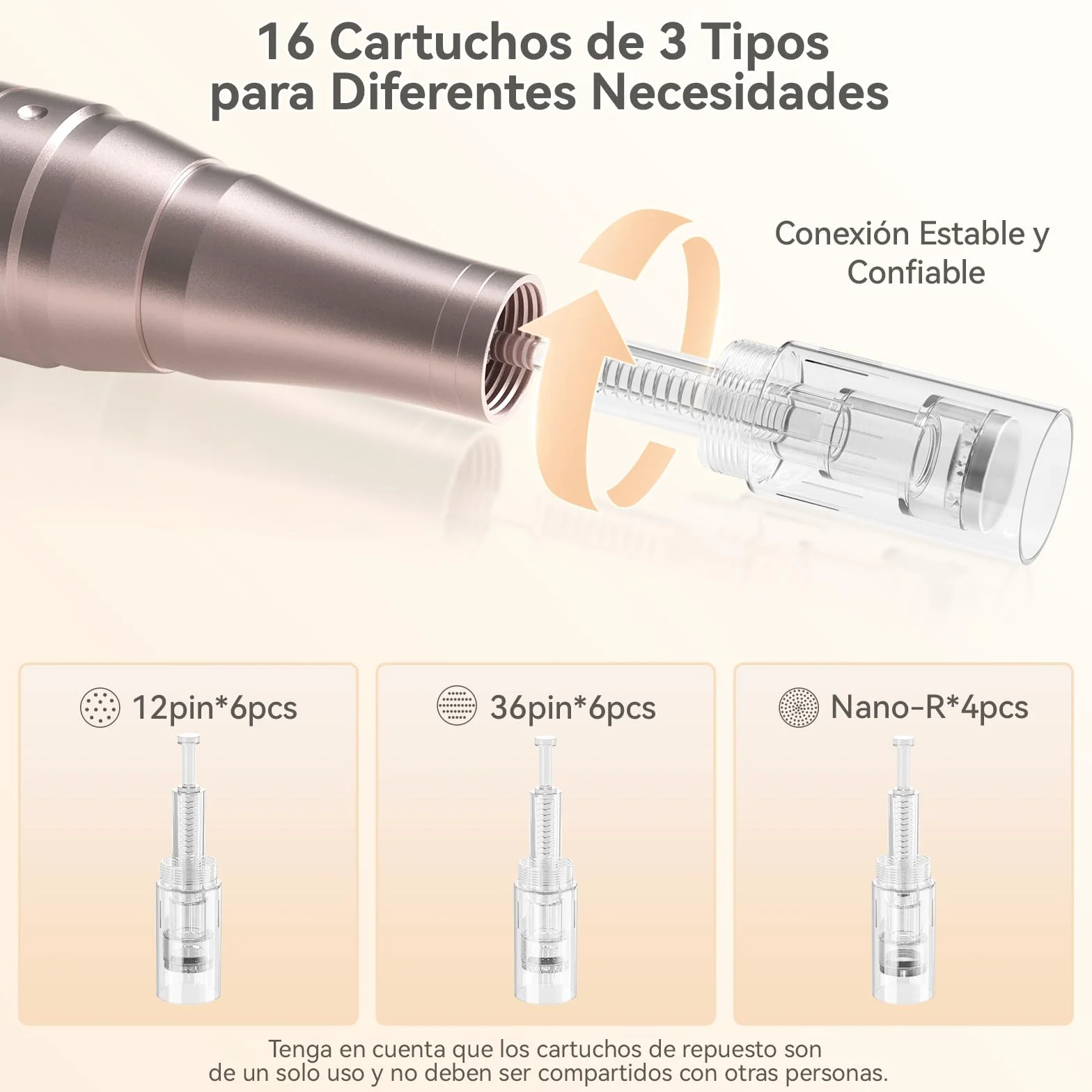 QUELLE Dermapen Profesional Kit Completo - Eléctrico Microneedling Pen con Pantalla LED, 6 Niveles de Velocidad y 16 Cartuchos