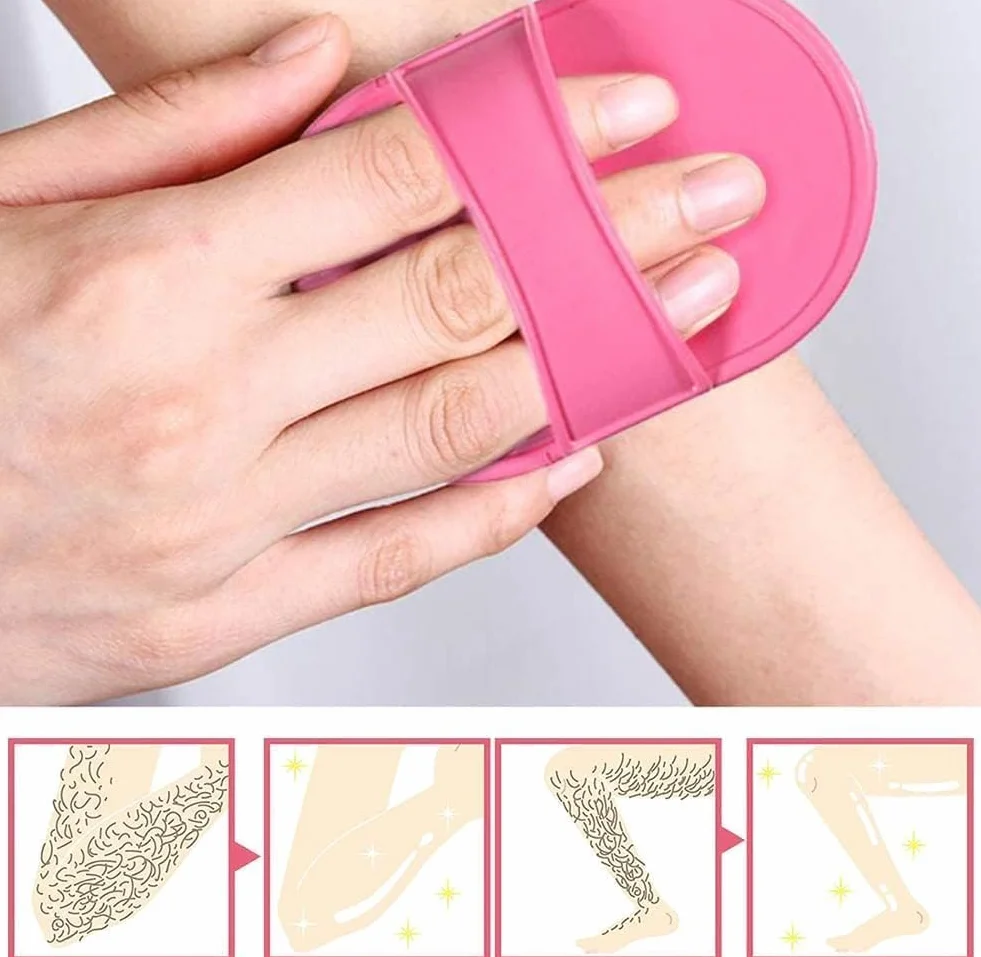 Almohadillas de Depilación, Almohadillas Exfoliantes, Herramienta de Eliminación de Vello, Almohadilla de Depilacion Manual, Para La Cara, Pierna, Brazo Y Cuerpo De Depilación Física Herramienta