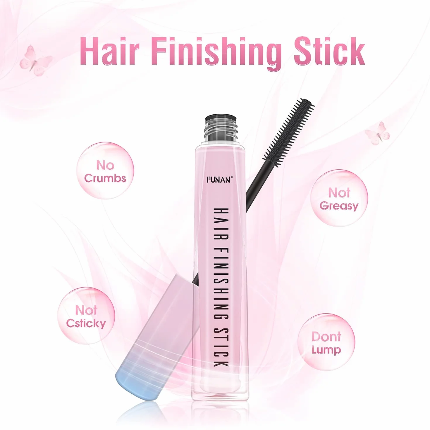 Funan Hairfeel Stick, gel para el cabello refrescante natural, palo de cera, 15ml Pack de 2