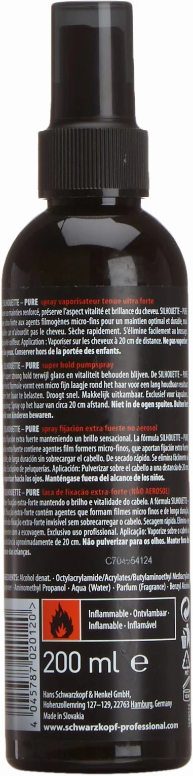 Schwarzkopf Professional Silhouette Pumpspray Super Hold Laca 200 ml