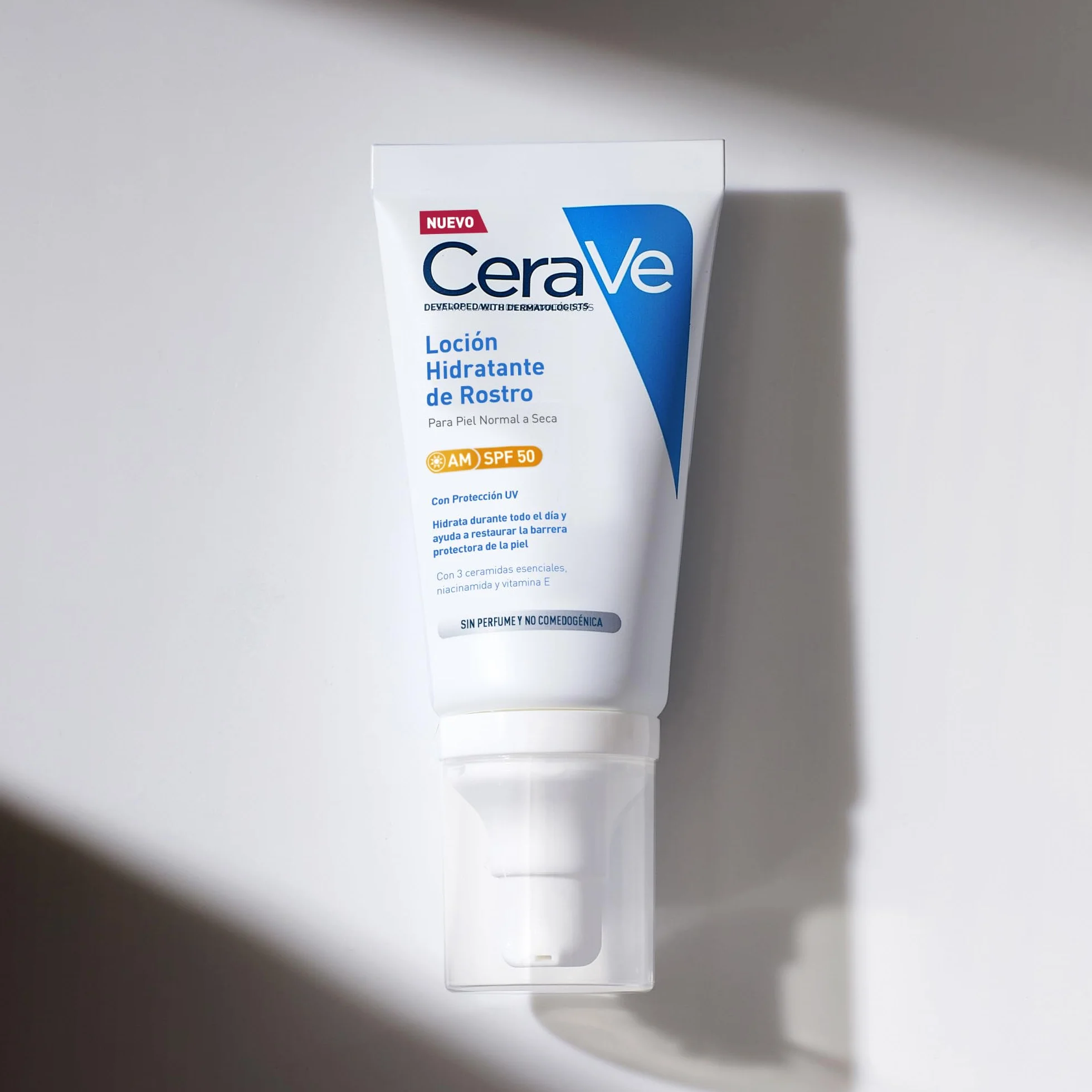 CeraVe Loción Hidratante de Rostro SPF 50 52ml para Piel Normal a Seca