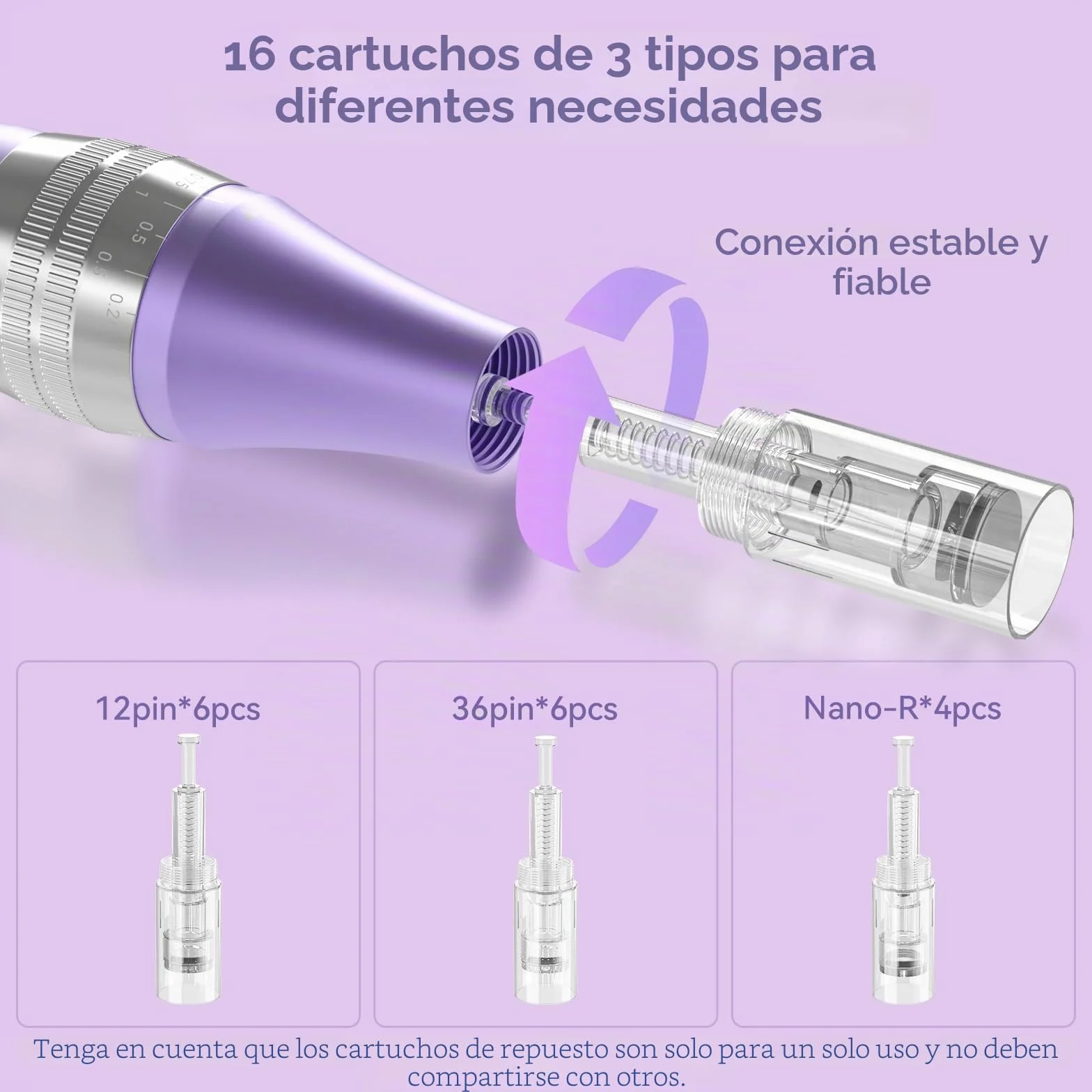 QUELLE E99 Dermapen Profesional,Microneedling Pen Inalámbrico con pantalla LCD y 5 Niveles de Velocidad incluye 16 Cartuchos de Repuesto Para el Cuidado de la Piel