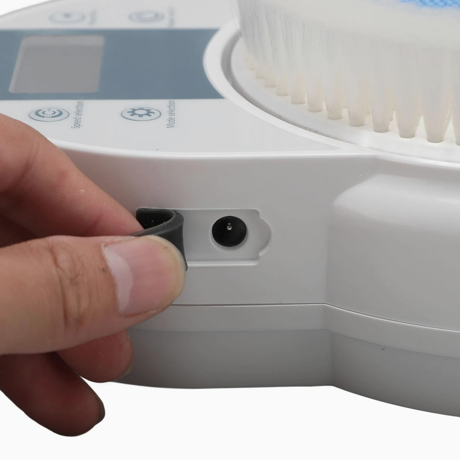 Depurador de Espalda Montado en la Pared, Cepillo de Baño Corporal Eléctrico con Apagado Automático, Cepillo de Ducha para la Piel del Cuerpo con Ajuste de 3 Velocidades para