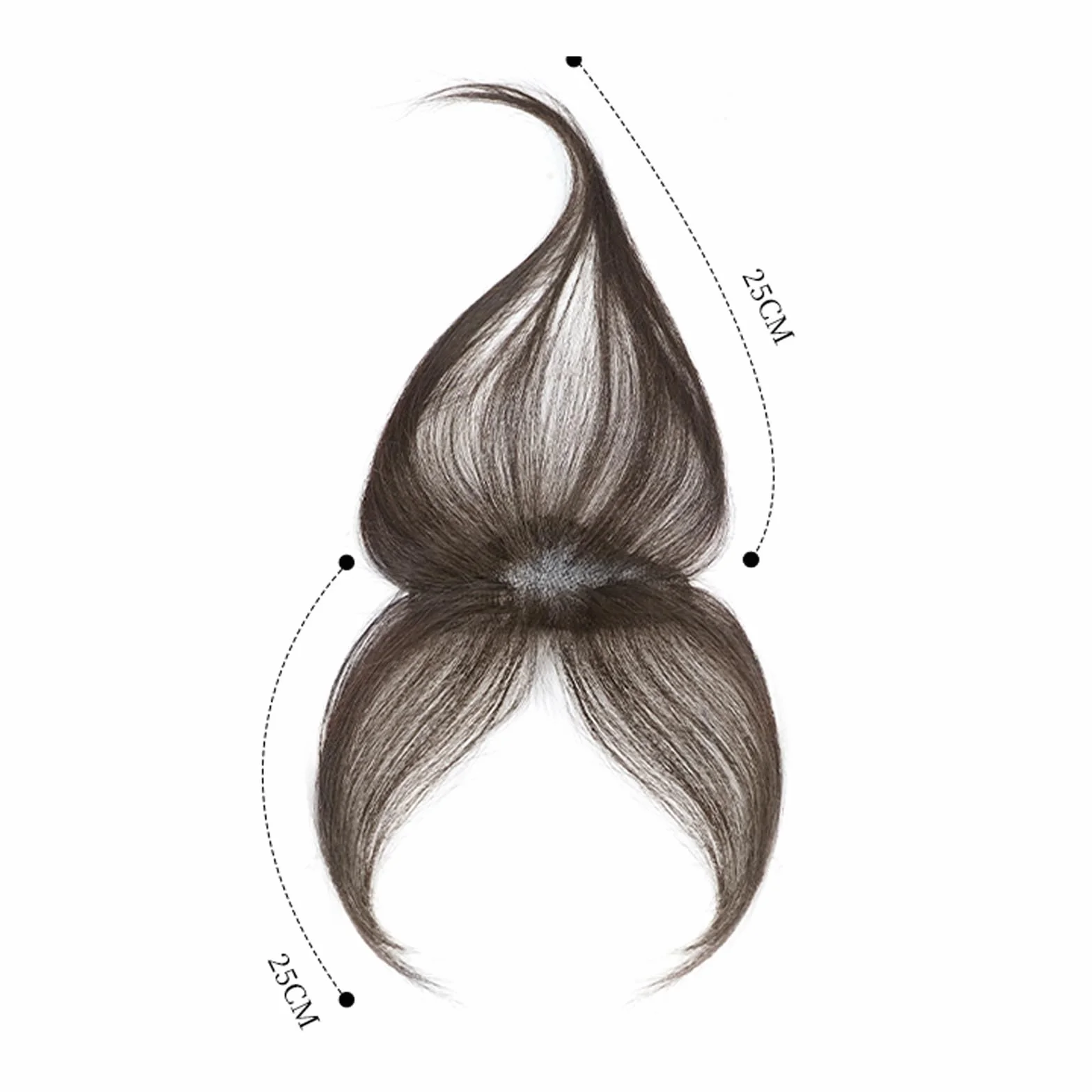 Flequillo Con Clip for Mujeres Prótesis De Cabello Humano Cobertura De 360°Extensiones De Cabello Top Adornos for El Cabello Pelucas Con Flequillo Francés 3D for Uso Diario(Black)