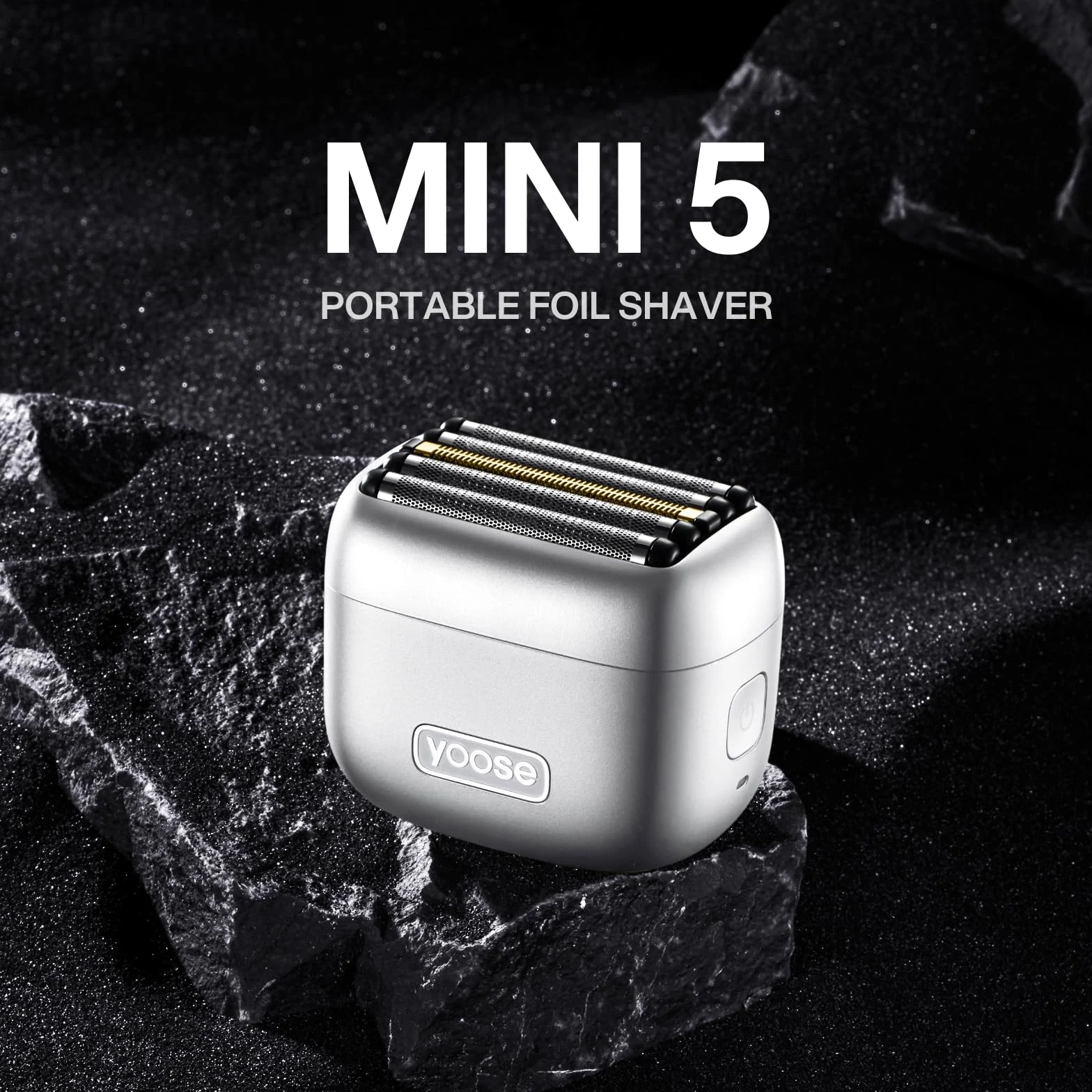 yoose Mini afeitadora de 5 láminas, maquinilla de afeitar eléctrica portátil para hombres, cabezal de corte magnético de 5 hojas, IPX7 impermeable, recargable por USB-C, afeitado en seco inalámbrico