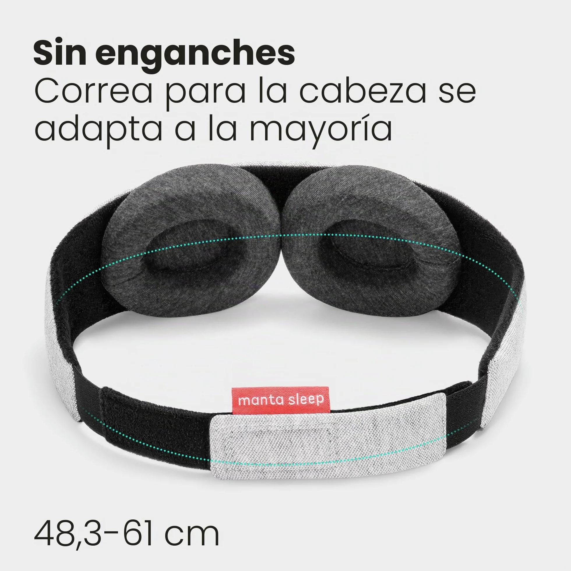 Manta Sleep Mask Antifaz para Dormir 100% Anti-Luz Cero Presión Copas Ajustables