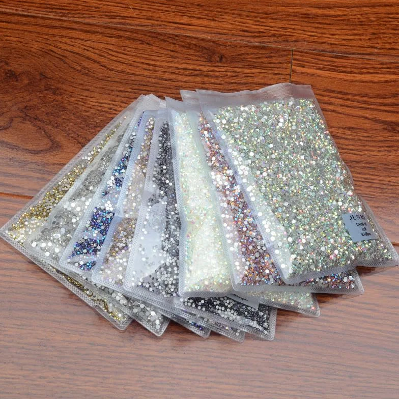 ss6 ss8 ss10 ss12 ss16 ss20 ss30 Dream Purple Glass Rhinestones Flatback Nail Stones Non Fix -48 transparente AB-ss6 100gr 14400pcs 50 topacio AB ss8 100gr 14400pcs