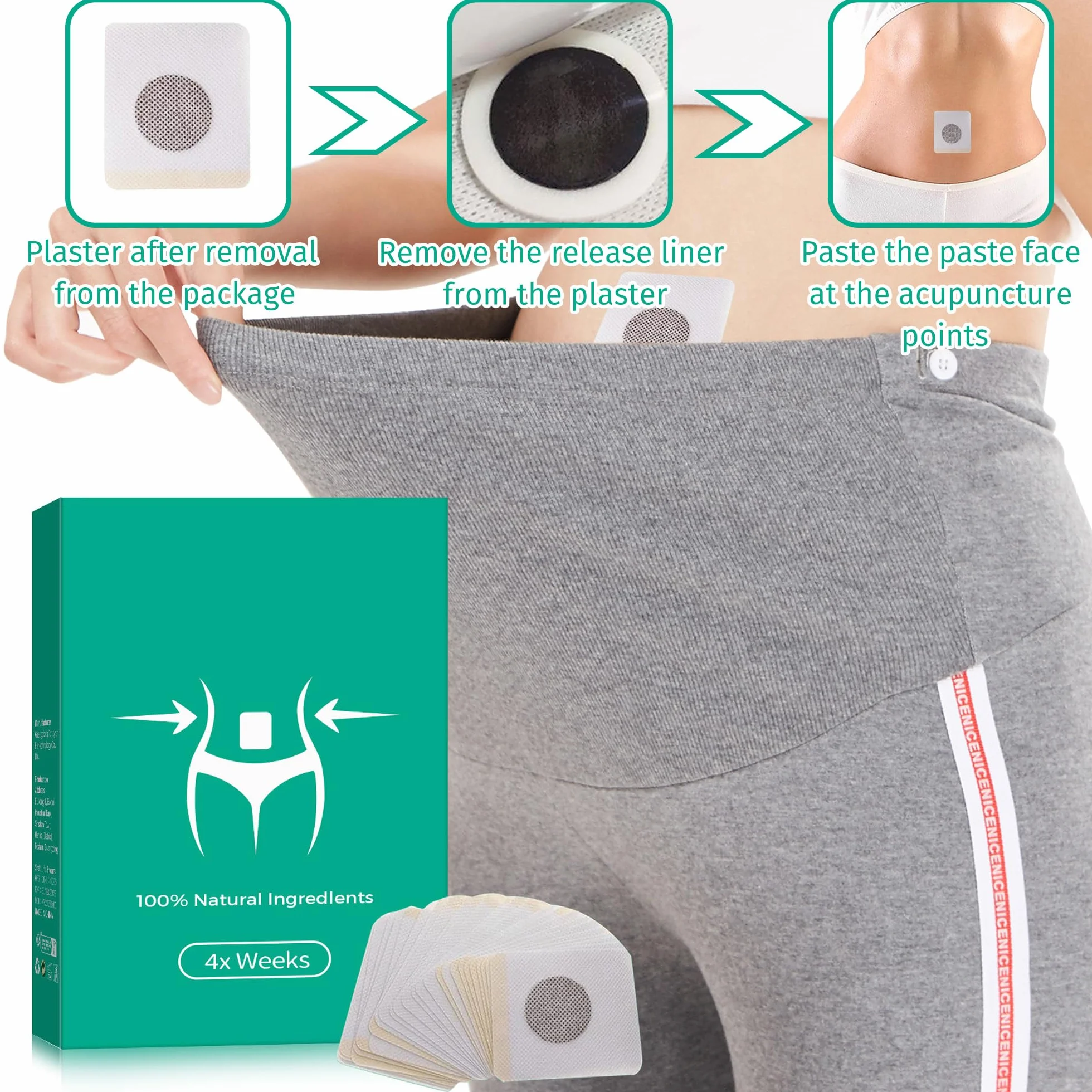 Parches para adelgazar el abdomen, pérdida de peso, reafirmante corporal, quema grasa, hidratante