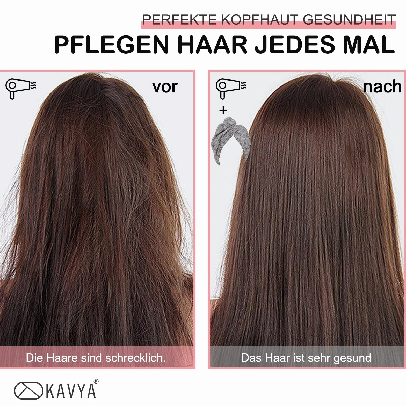 Toalla Microfibra para Pelo Rizado Curly, Superabsorbente Anti Frizz - 2 Piezas
