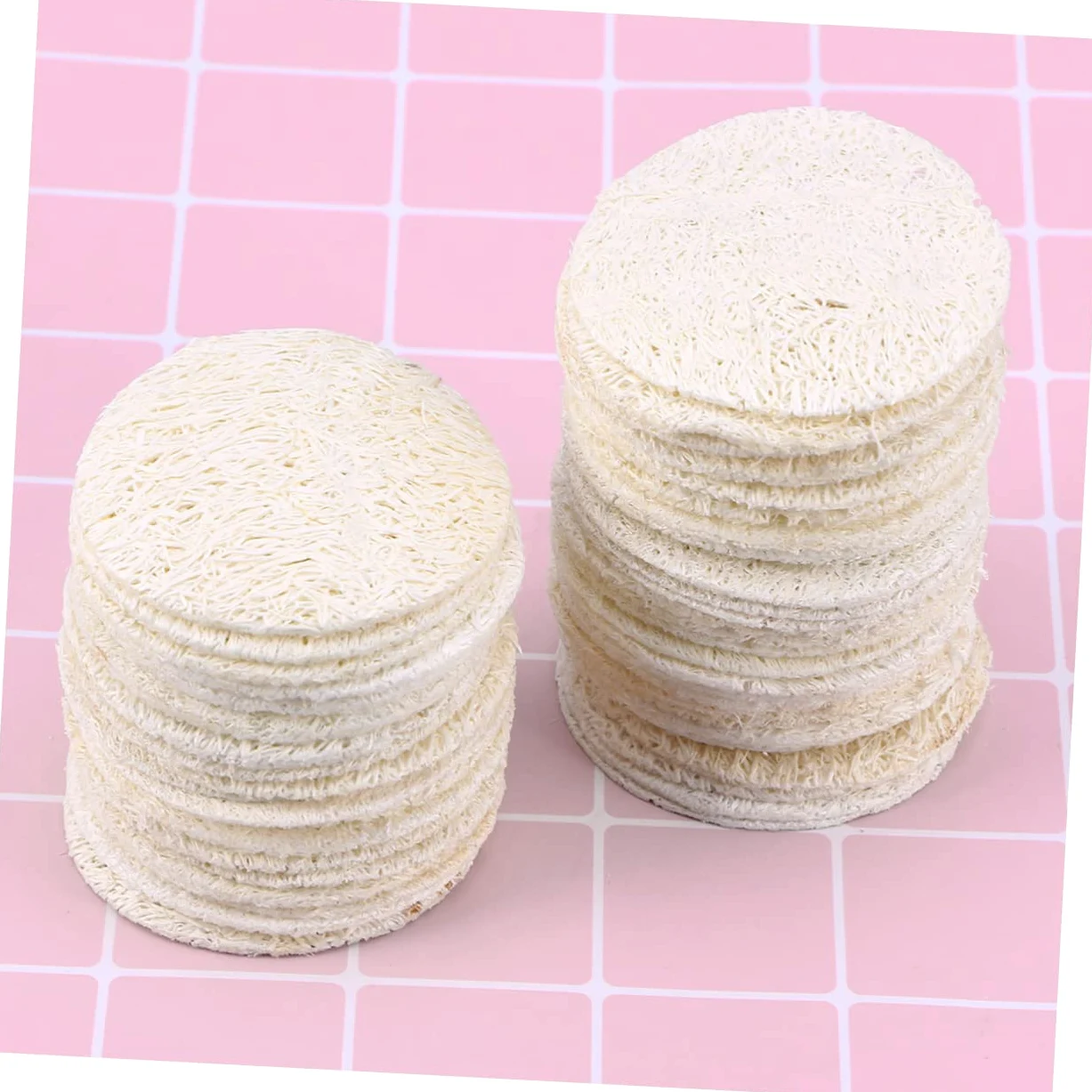 Healvian 500 Piezas Almohadillas De Lufa Esponja Facial Esponjas De Lufa Exfoliantes Almohadillas Redondas De Algodón De Bambú Almohadillas Exfoliantes Depurador Tina Protección De La Piel
