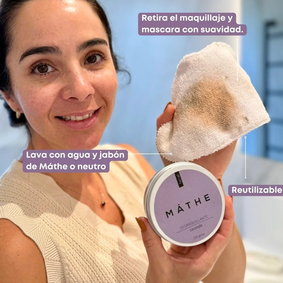 Bálsamo Desmaquillante Natural de Lavanda para Piel Sensible 30 g