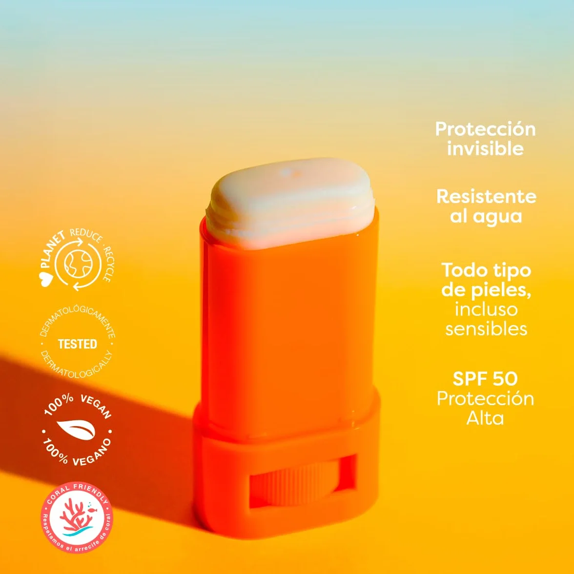 Babaria Stick Solar Facial SPF50+ Niños y Adultos 20 g Transparente Manteca de Karité Protector Solar Facial 50 Aloe Vera Zonas Sensibles
