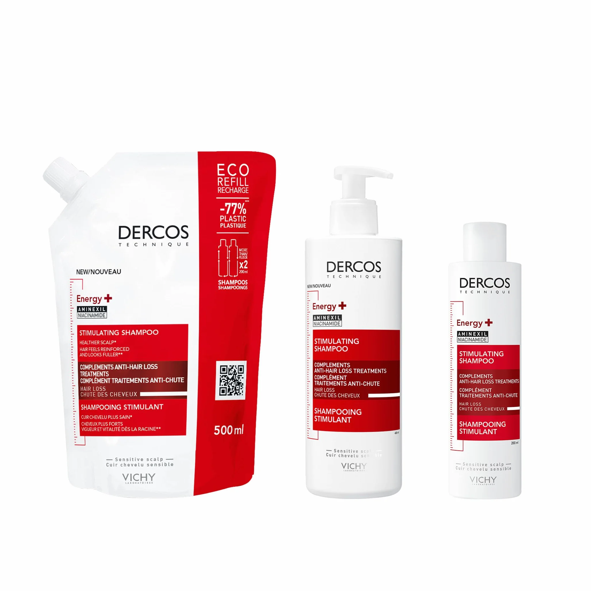Vichy Dercos Champú Anticaída Aminexil Energy+ Para Todo Tipo de Cabello