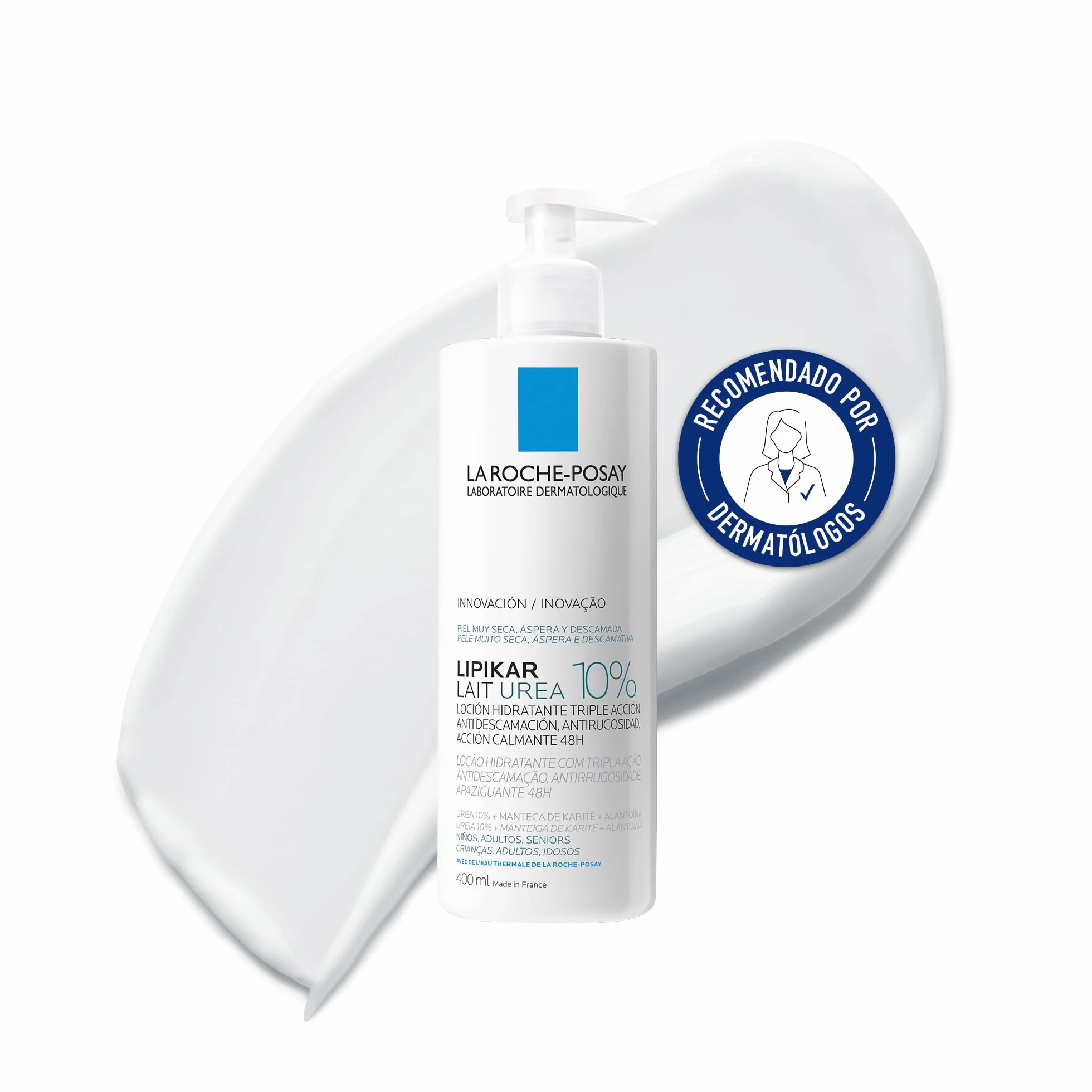 La Roche Posay Lipikar Leche Hidratante con Urea 10%, 400 ml