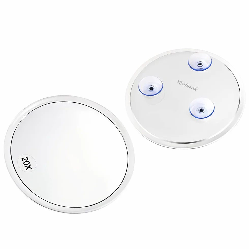 Espejo con ventosas 15cm redondo para maquillaje y viaje