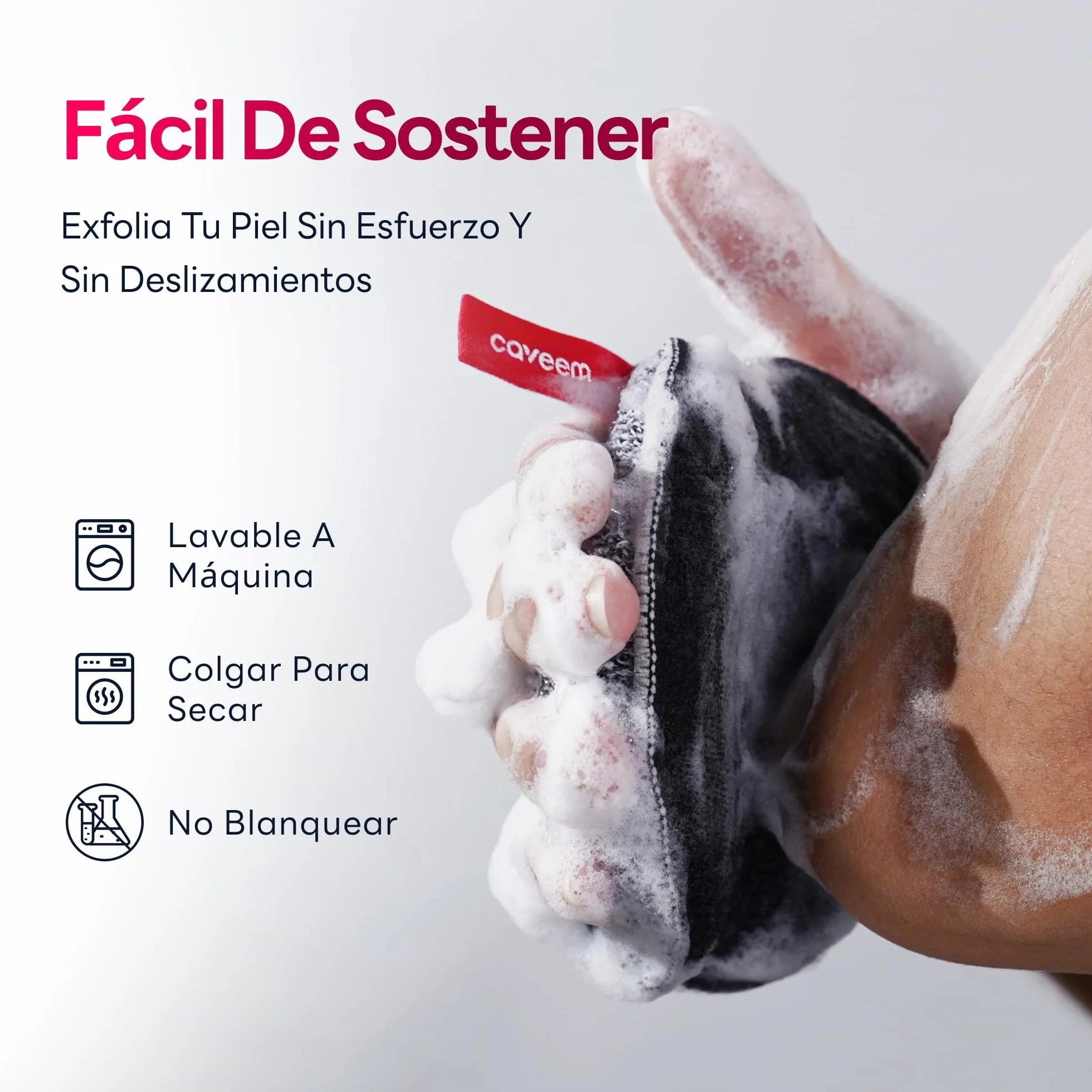Caveem Esponja exfoliante corporal para eliminar piel muerta, suave y áspera, paquete de 2
