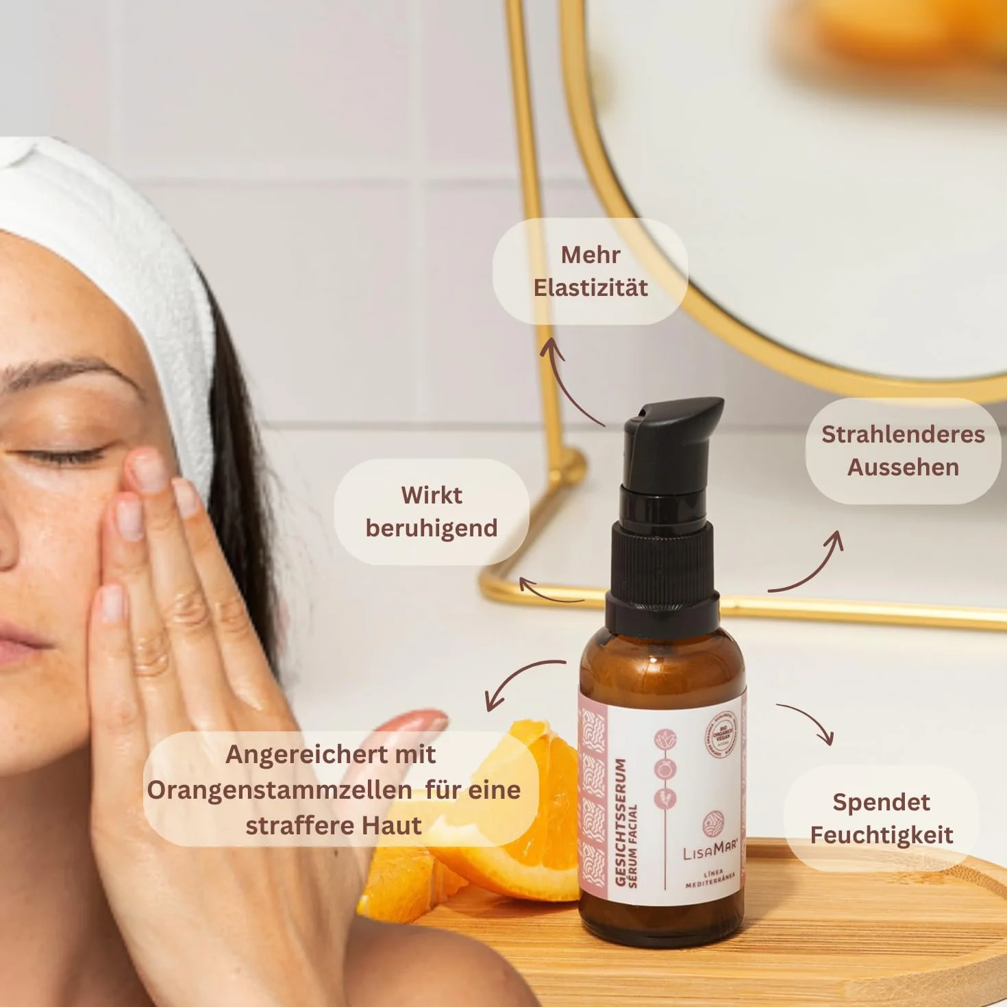 LisaMar® Juego de crema facial y suero – Cuidado antiedad para una piel radiante – Hialurón y aloe vera – Natural, orgánico y vegano – Hidratante facial