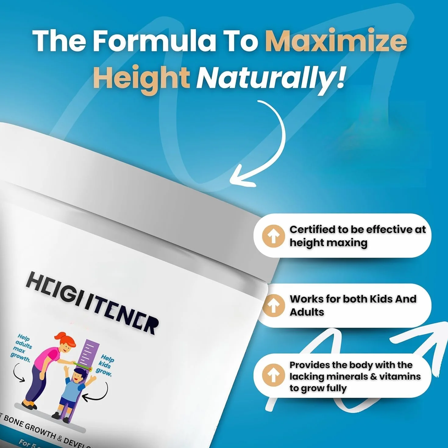 Height Boost: promueve el crecimiento natural en altura en adolescentes y adultos