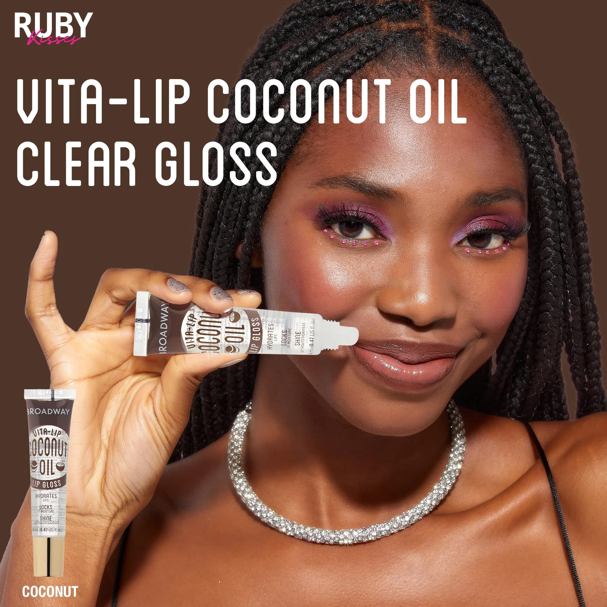 Broadway Vita-Lip Clear Lip Gloss Coconut (48 unidades)
