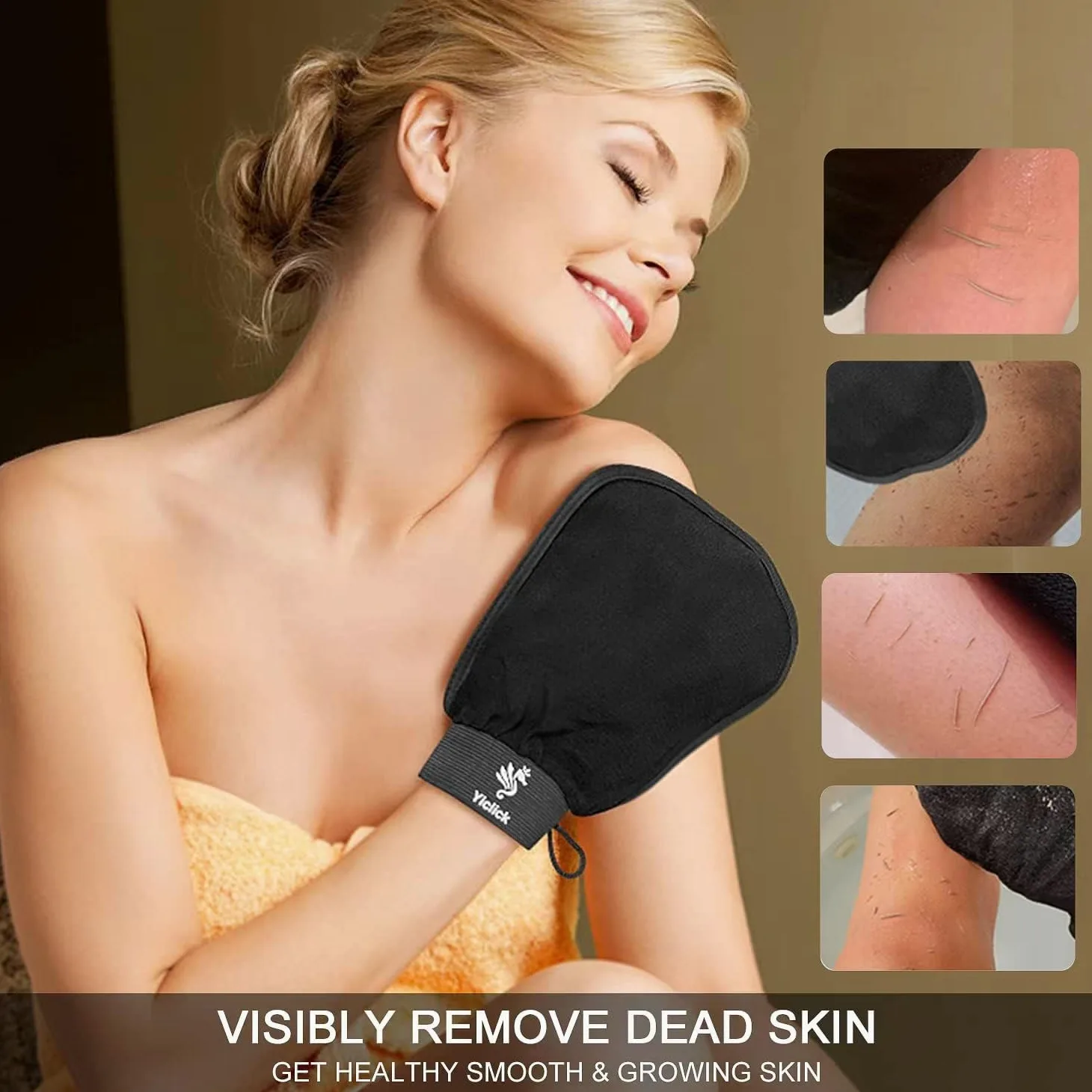 Guantes exfoliantes coreanos 2 piezas, exfoliante corporal para baño ducha exfoliante manopla exfoliación, exfoliante corporal, guante removedor de piel muerta para mujeres hombres