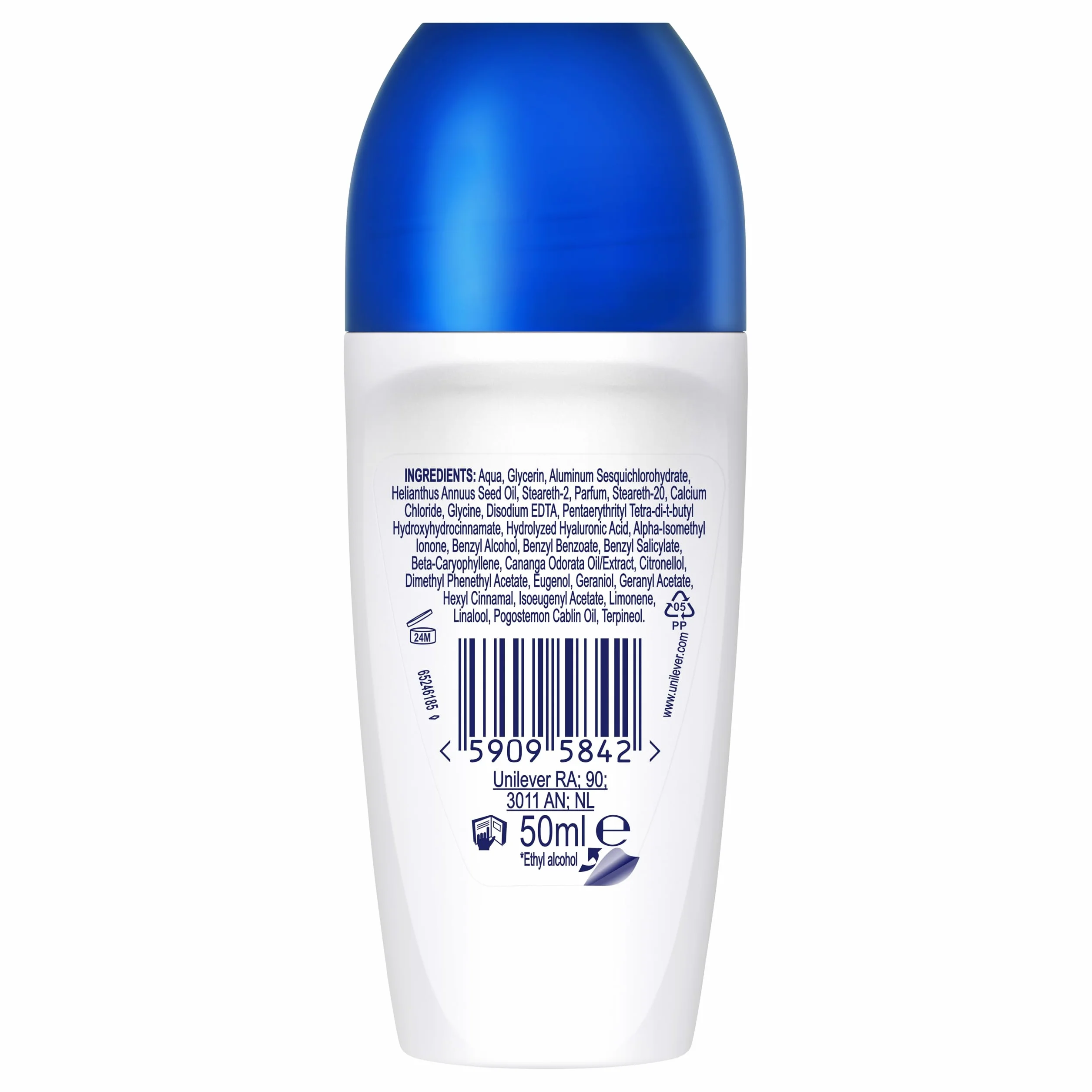 Dove Advanced Care Desodorante Roll-On 48h Original Sin Alcohol Mujer Antitranspirante Pack 6 x 50 ml