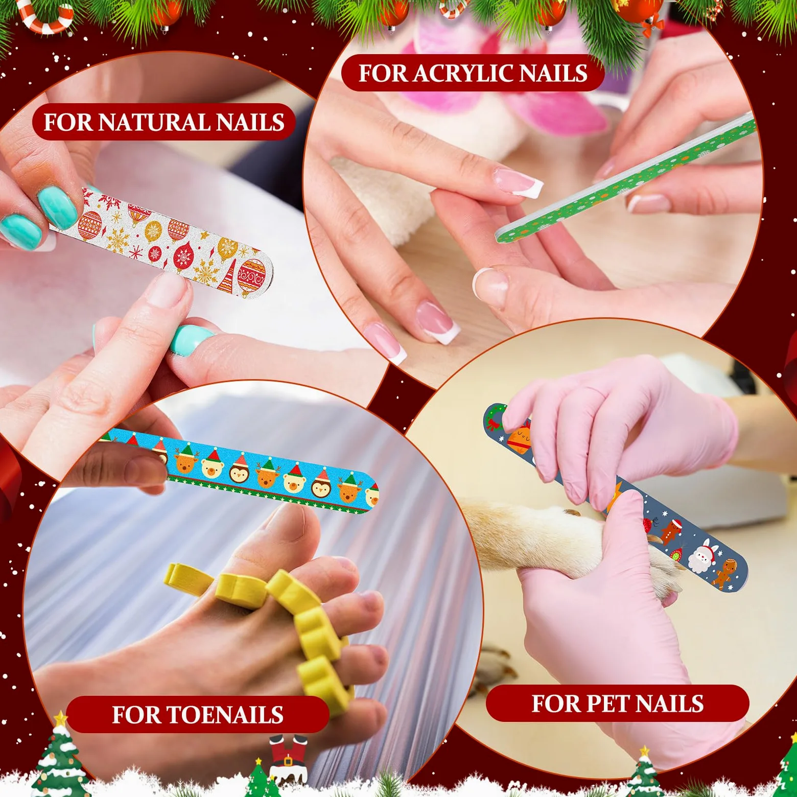 Lasnten Juego de 200 limas de uñas para uñas naturales, calabaza, gato, fantasma, limas de doble cara, limas de uñas, lima de uñas, herramienta de manicura y pedicura para uñas acrílicas, hombres y