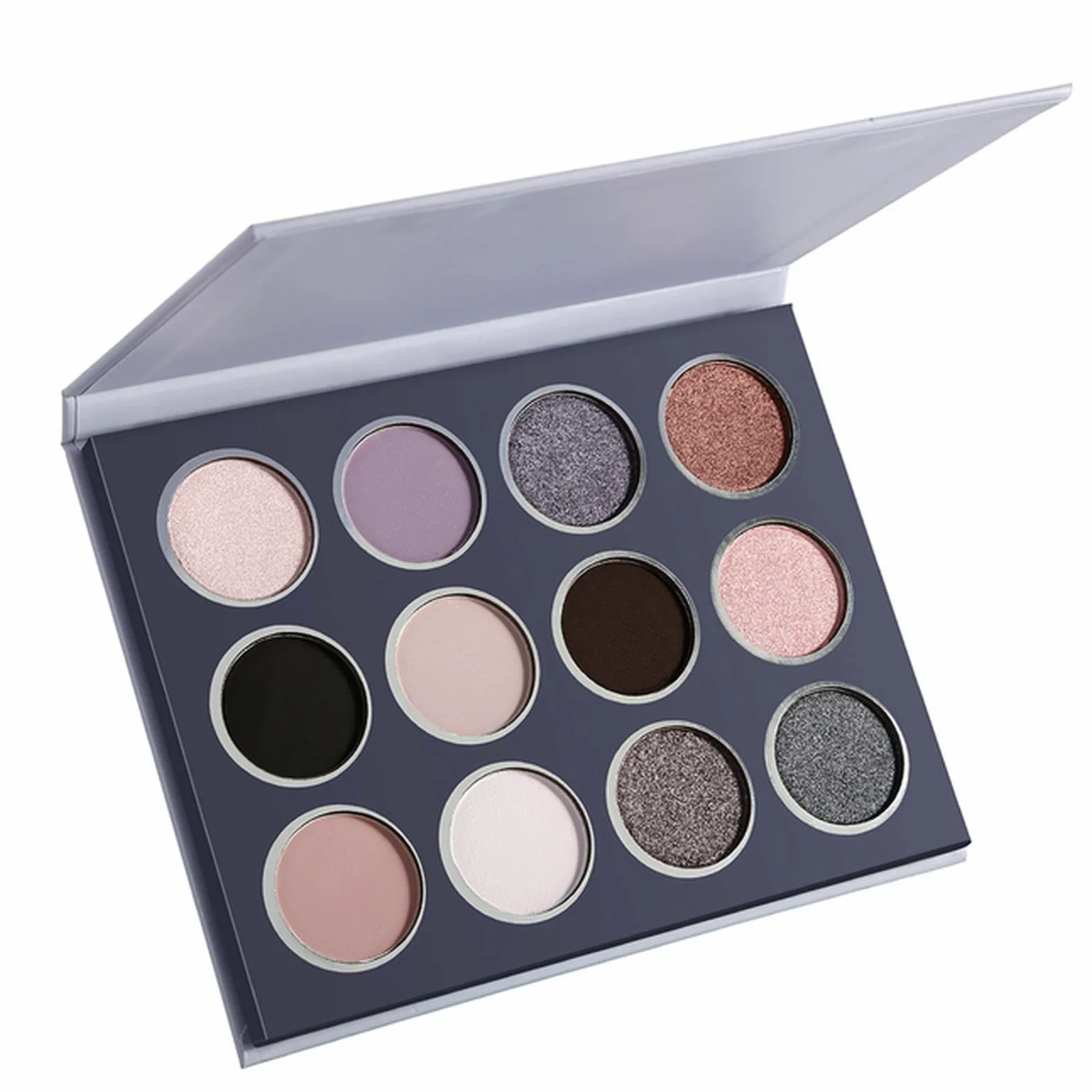 Paletas de sombras de ojos 20pcs / lot rojo sombra de ojos Paleta Cosméticos Blush lindo sombra de ojos personalizado sombra de ojos paleta con logo Paletas de sombras de ojos profesionales(Light Grey