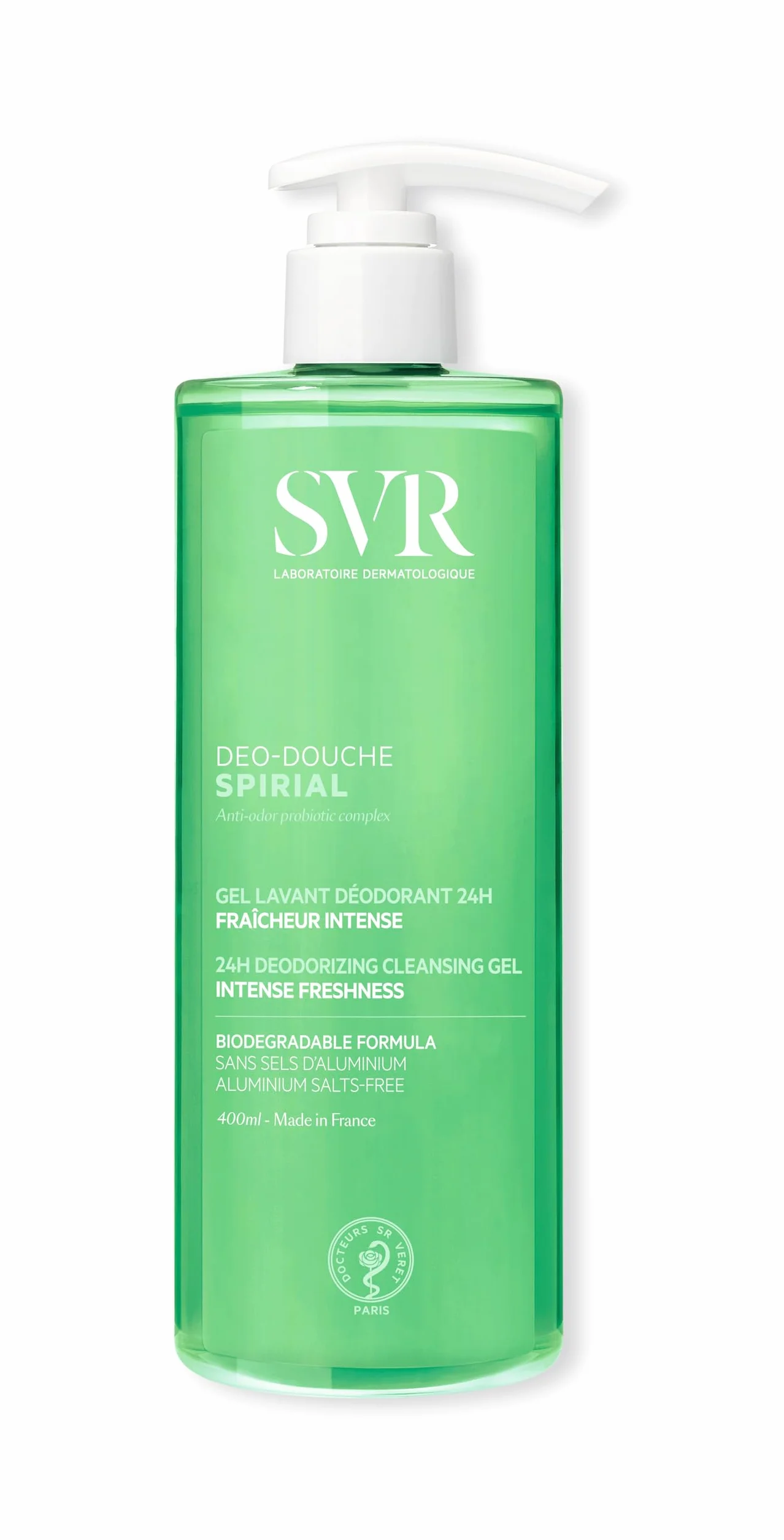 SVR Spirial Deo-Douche Gel 2 en 1 Gel de Ducha y Desodorante 400ml