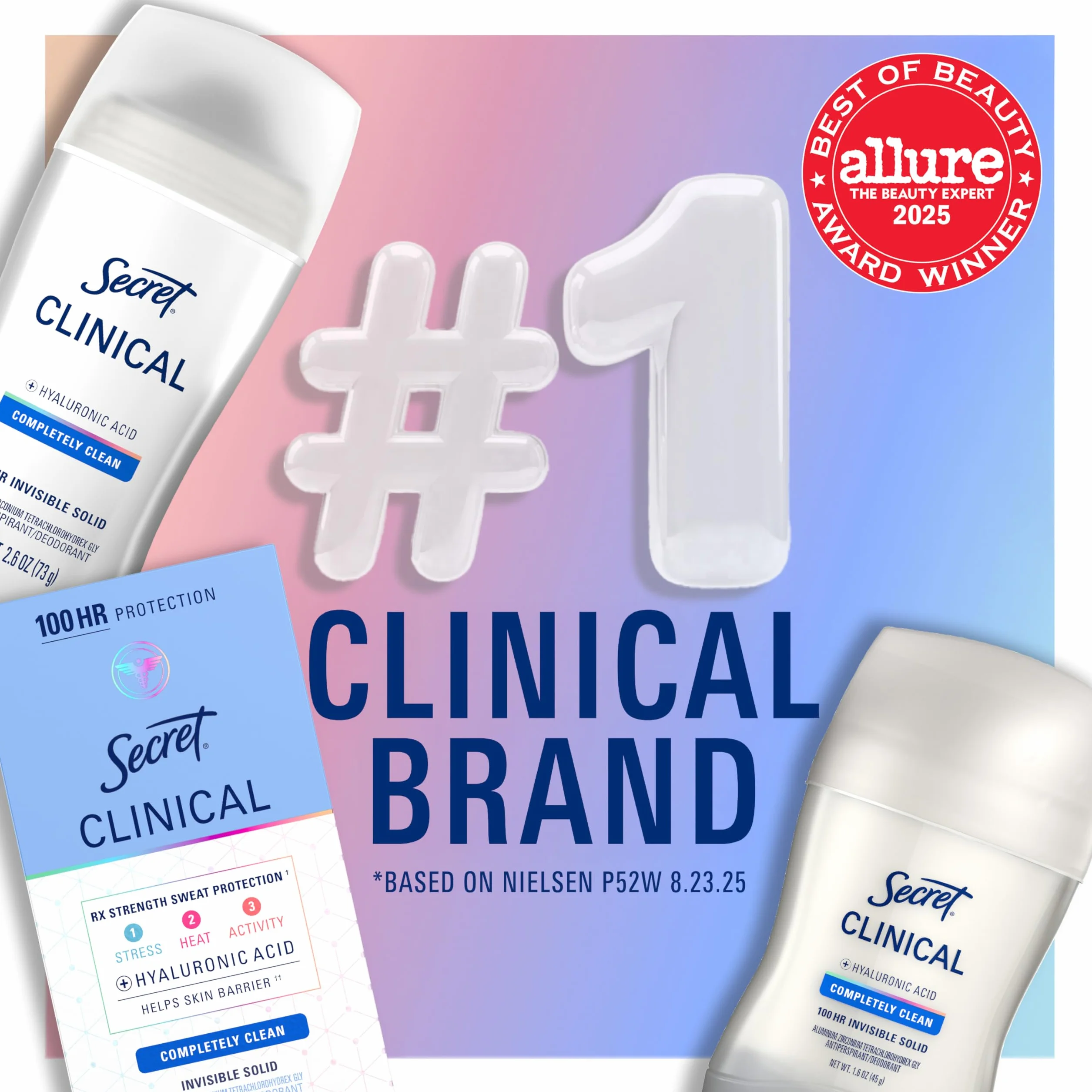 Secret Clinical Strength Invisible Solid Women's Antiperspirant & Deodorant Powder Protection Scent 2.6 Ounce by Secret