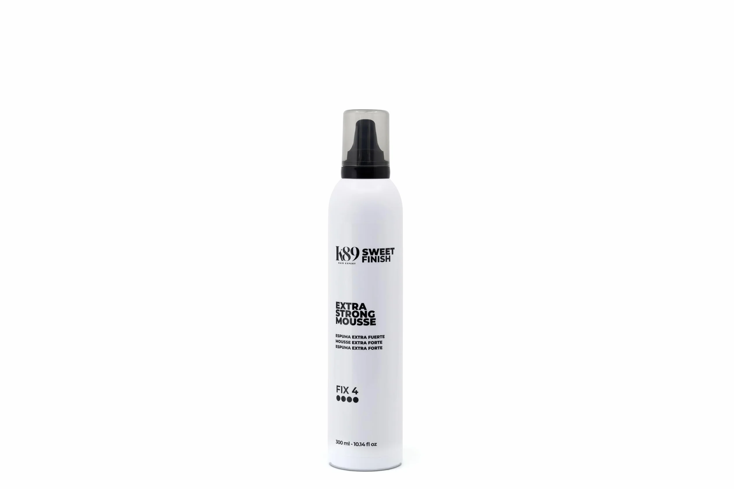 K89 Sweet Finish Extra Strong Mousse 300ml Fijación Fuerte Acabado Brillante Natural