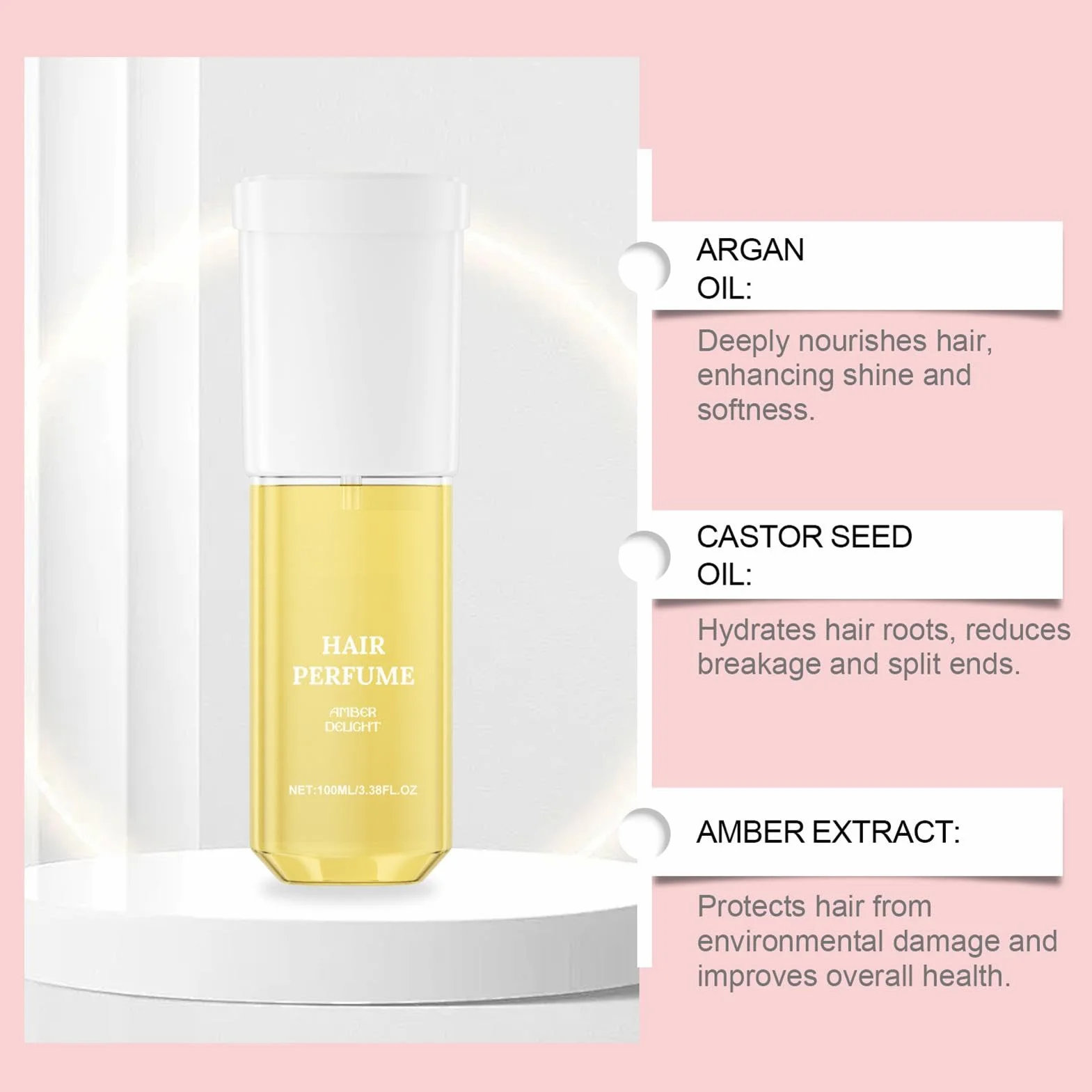 Perfume para el cabello floral para mujer, niebla perfumada para cabello y cuerpo
