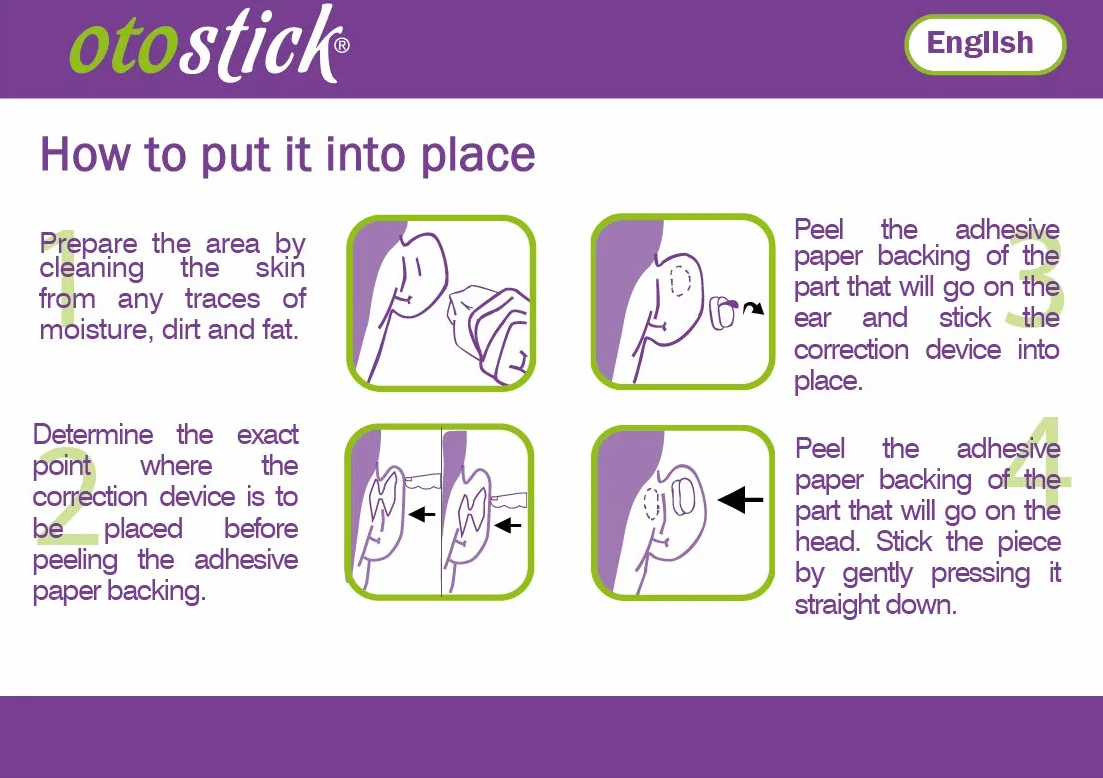 Otostick Corrector Estético para Orejas Separadas 8 Correctores