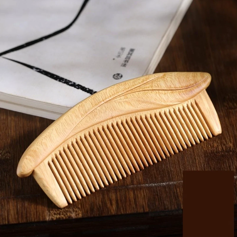 NEBE Cepillo Pelo Peine de Estilo Retro, Peine de Viaje portátil de Madera Maciza, Peine for Barba for Hombres, Peine for Pelo Rizado (tamaño: 5 Pulgadas) Peine