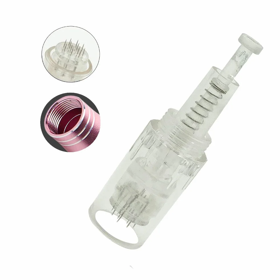 Micro Agujas Sin dolor para Dermapen Antienvejecimiento Arrugas Rejuvenecimiento de la piel (12 Pin) 10 pcs