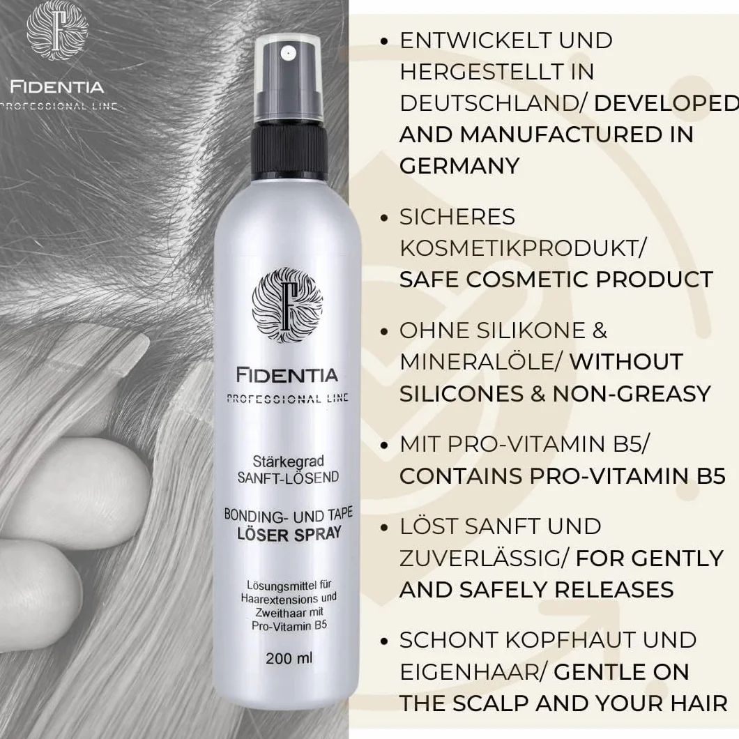 Fidentia Gel líquido para uniones y cintas, disolvente para extensiones de cabello, 100 ml