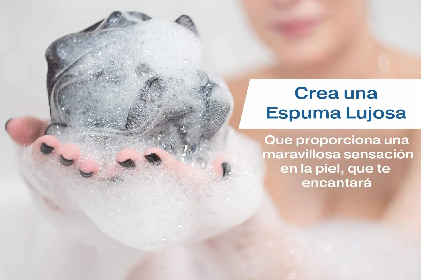 Tilcare Loofah de Ducha de Carbón XXL 90 g Paquete de 3 Esponja Exfoliante Corporal