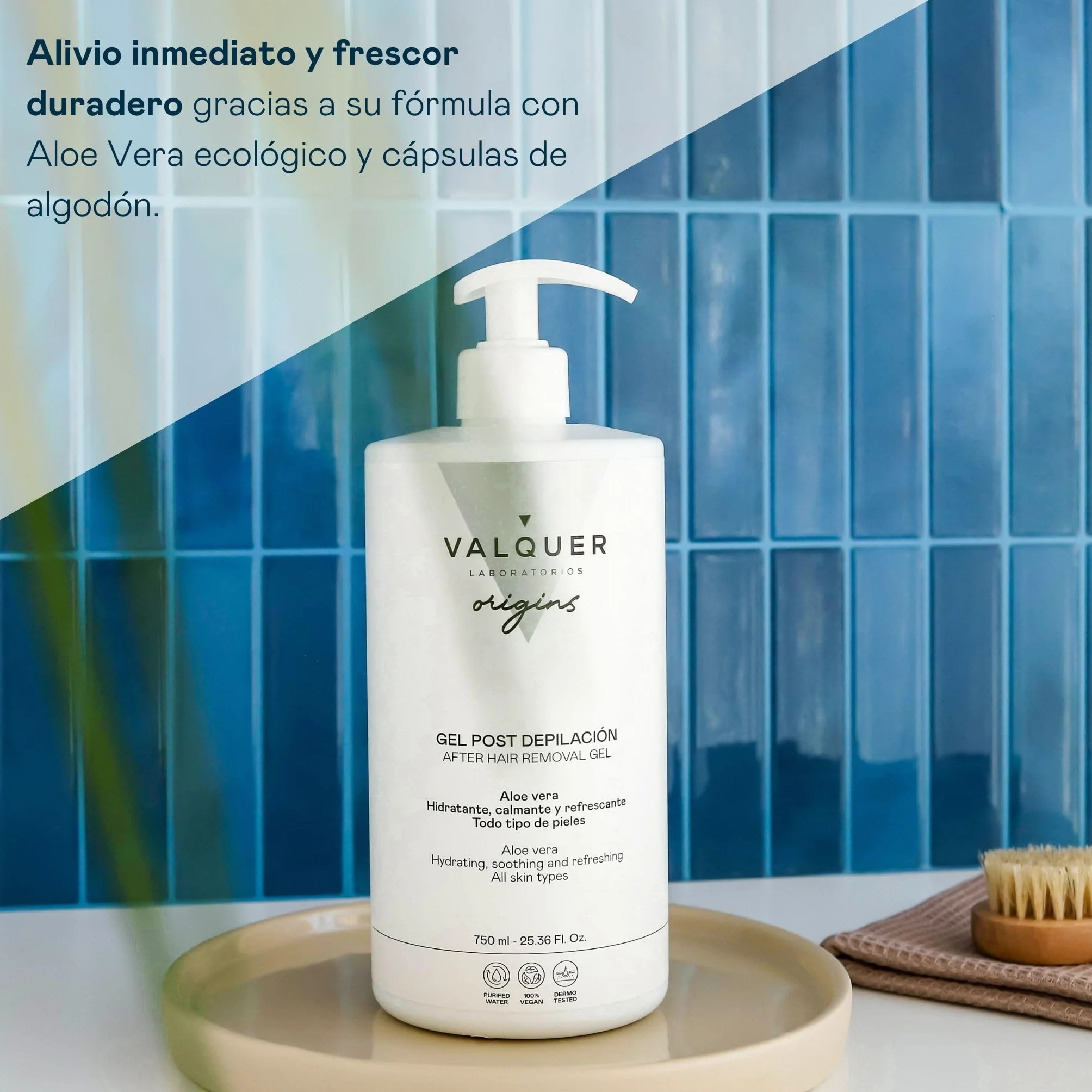 Valquer Origins Gel Post Depilación After Shave Corporal 750 ml Aloe Vera