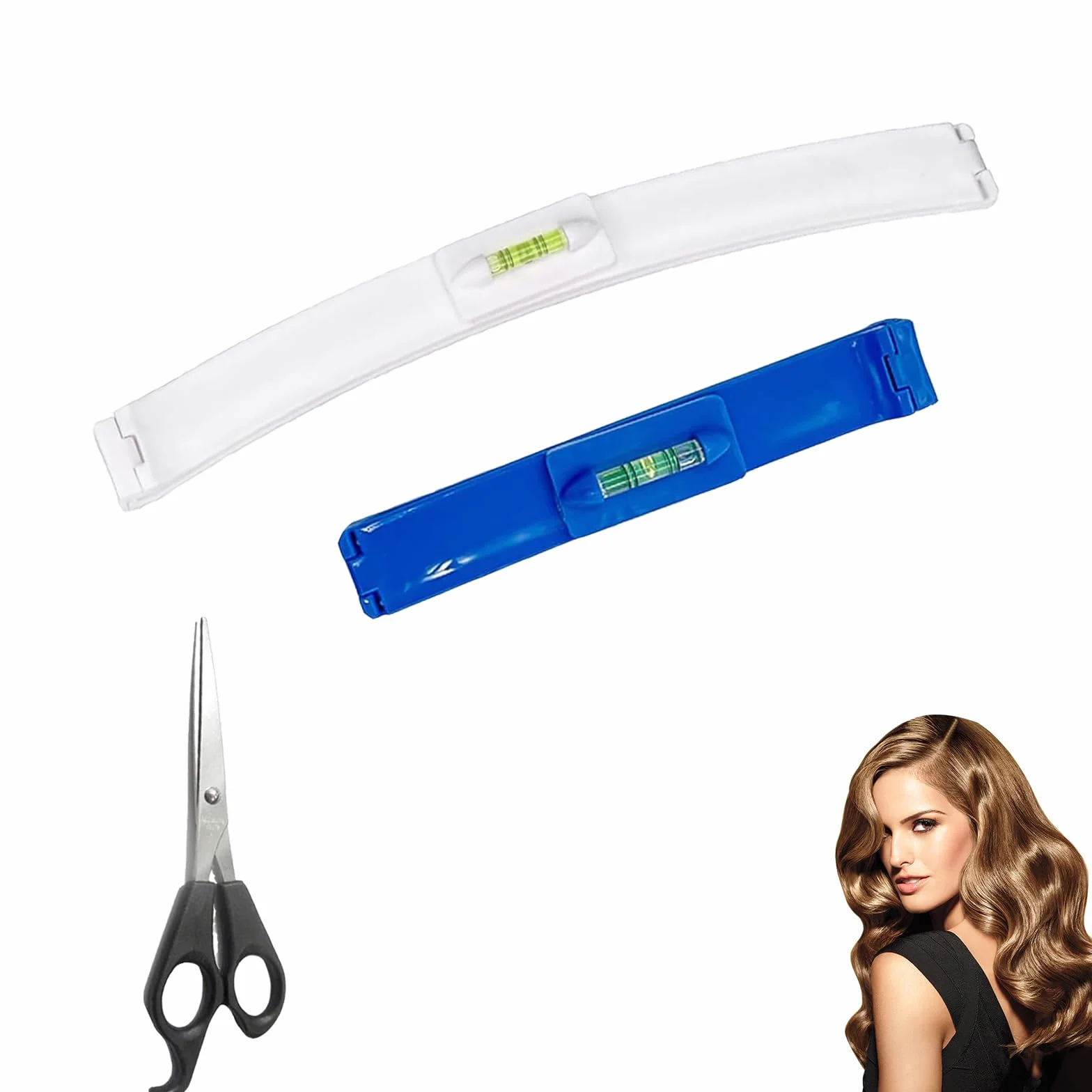 Cortapelos con Tijeras DIY, Clip de Ayuda para Flequillo Recto, Herramienta de Corte de Cabello