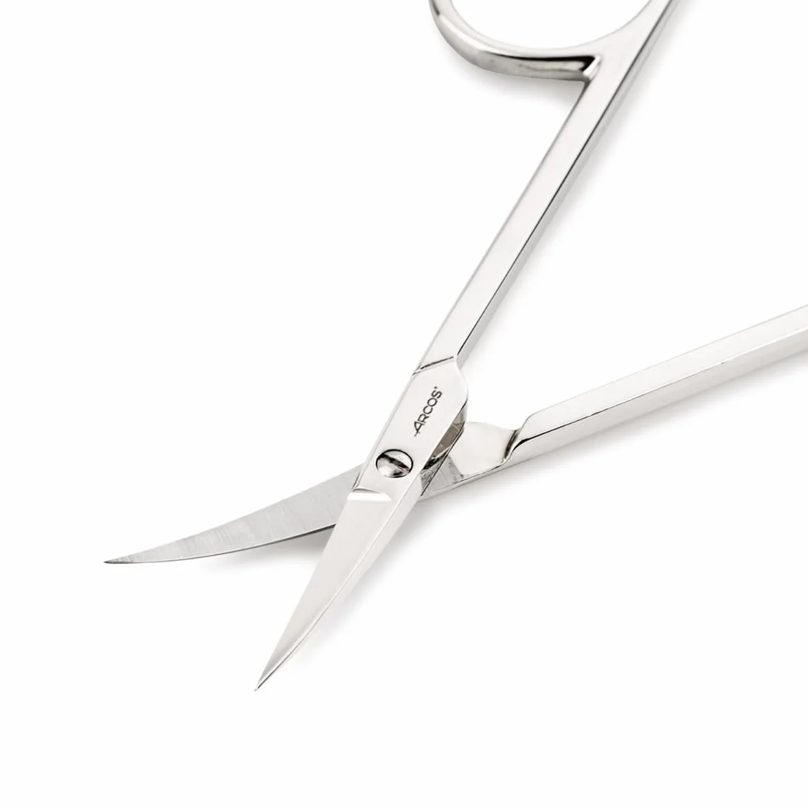 Arcos Tijeras Manicura Curva de Acero Forjado 102 mm Niqueladas Plata Serie Style
