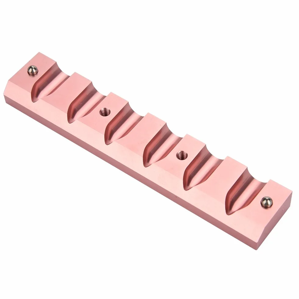 Molde de barra de labios DIY de aleación de aluminio, oro rosa, soporte para bálsamo labial, herramienta de doble uso (6 agujeros)