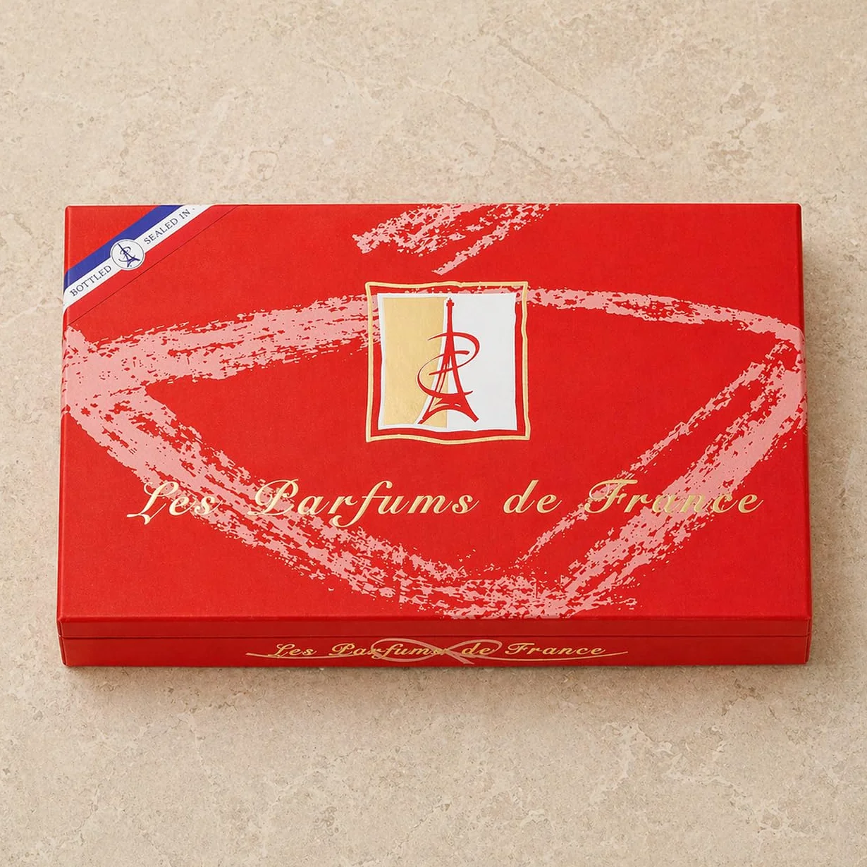 Charrier Parfums Top 10 Les Parfums de France - Caja lujosa de cartón con 10 botellas miniatura Eau De Parfum, Rojo, 52,7 ml