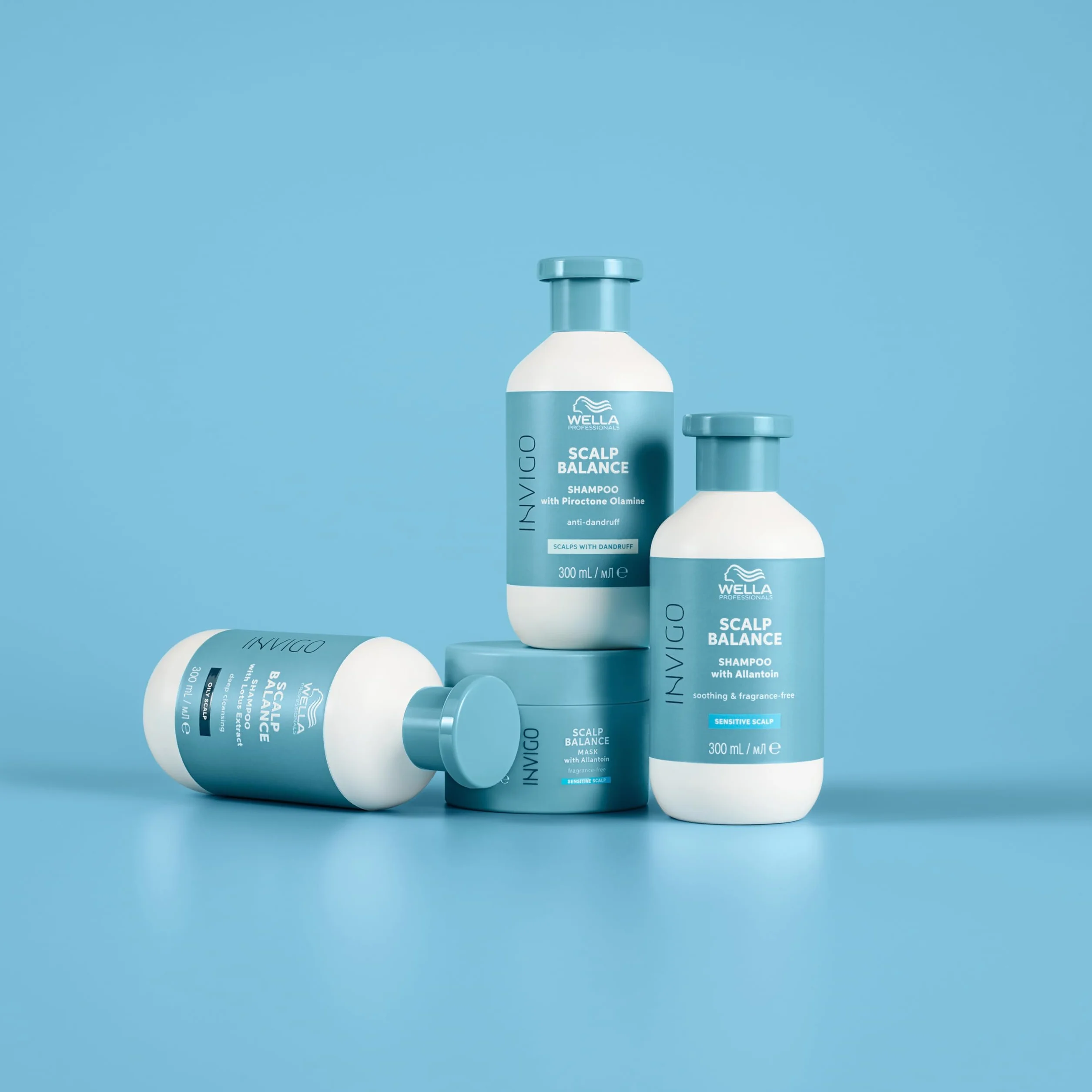 Wella Professionals INVIGO BALANCE CALM Champú de Limpieza Suave y Mascarilla Capilar para Cuero Cabelludo Sensible Sin Fragancia