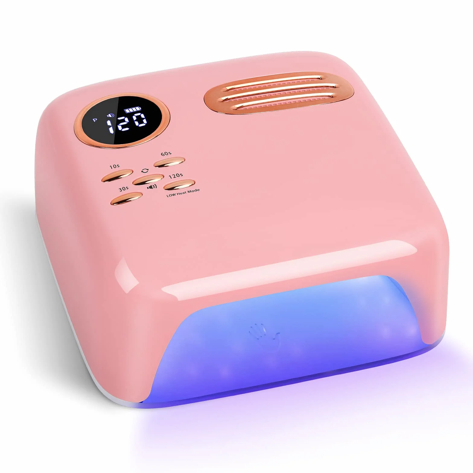 Lámpara de uñas LED UV inalámbrica - Secador de uñas profesional de 72 W con 36 cuentas UV/LED, batería recargable de 15600 mAh, 4 temporizadores, sensor automático, luz de curado de esmalte