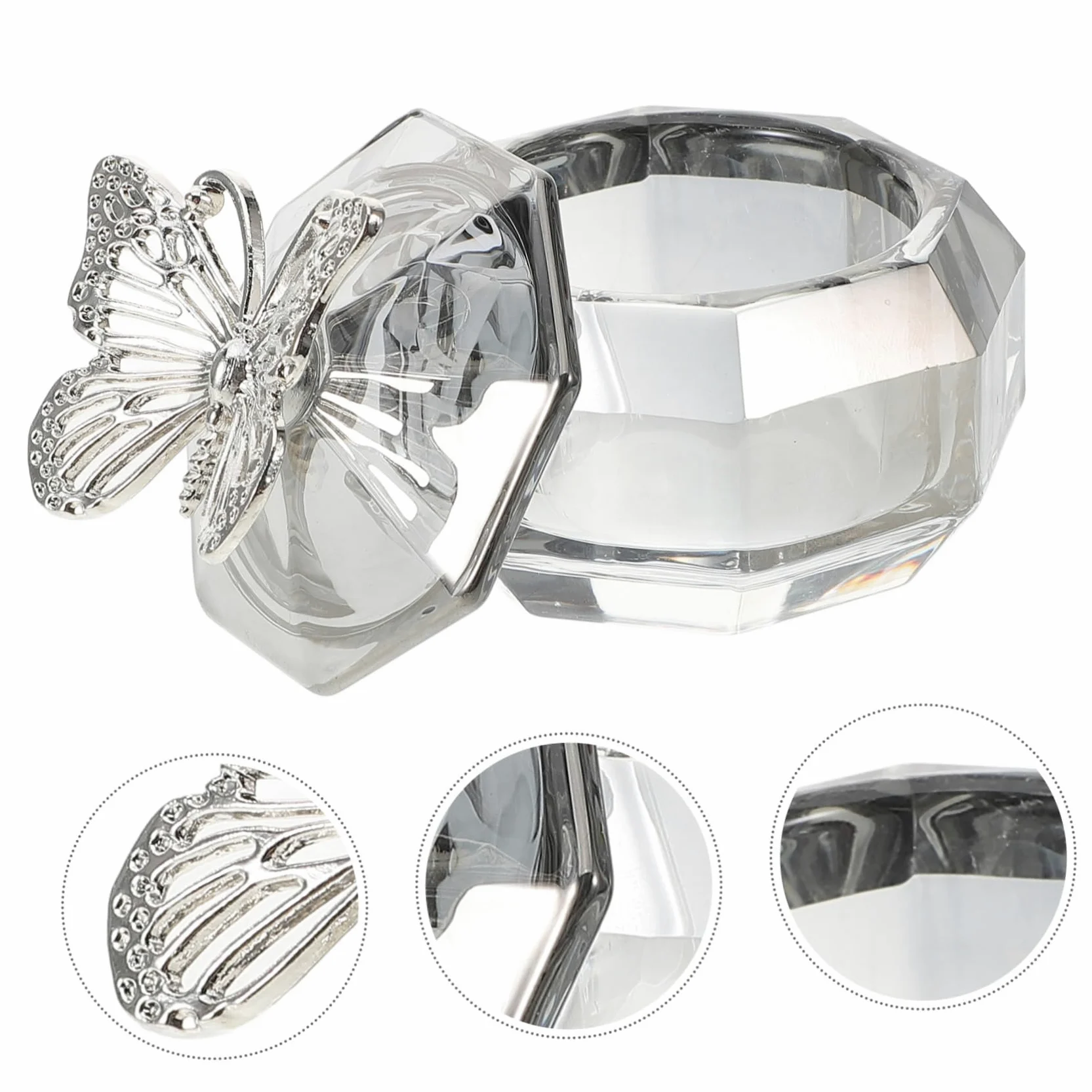 minkissy 5 Piezas Copa de Taza de de cristal Taza de manicura de cristal herramientas de manicura decoración de plato decorativo para con tapas vaso de vidrio para
